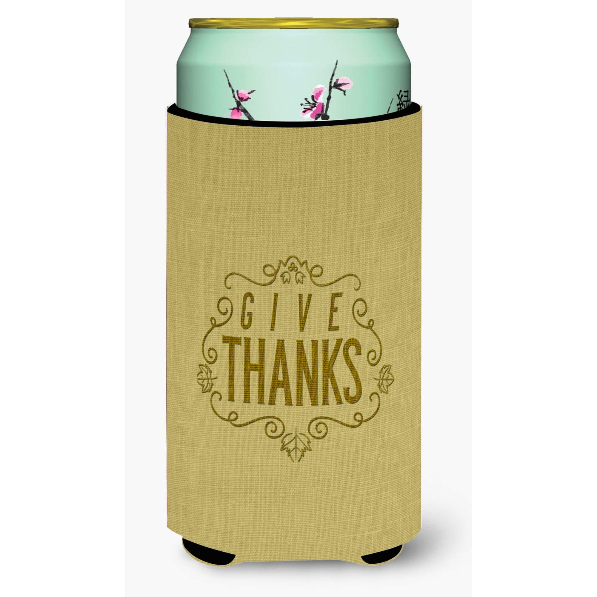 &quotCaroline's Treasures Give Thanks Tall Boy Beverage Insulator Hugger, Multicolor"