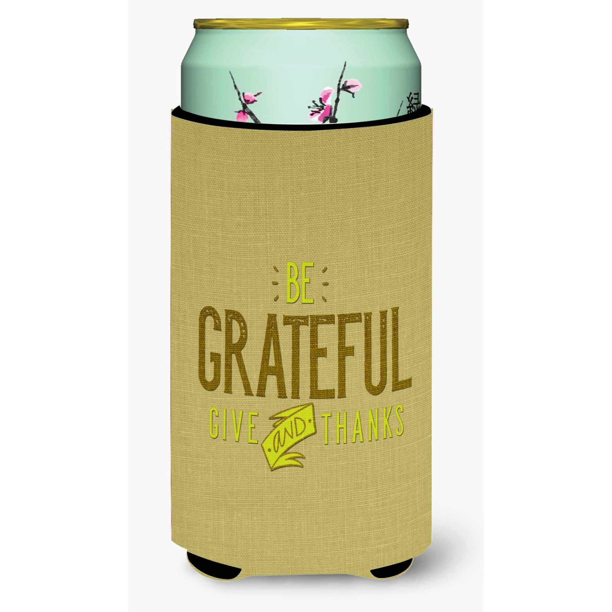 &quotCaroline's Treasures Be Grateful Give Thanks Tall Boy Beverage Insulator Hugger, Multicolor"