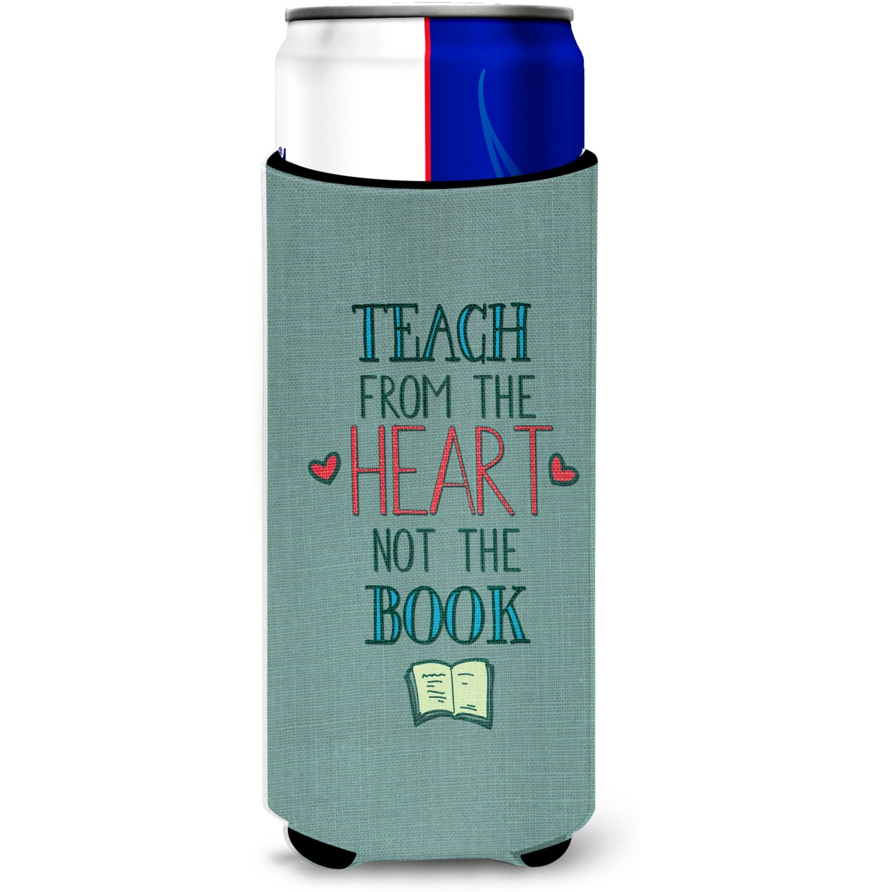 &quotCaroline's Treasures teach from The Heart Teacher Michelob Ultra Hugger For Slim Cans, Multicolor"