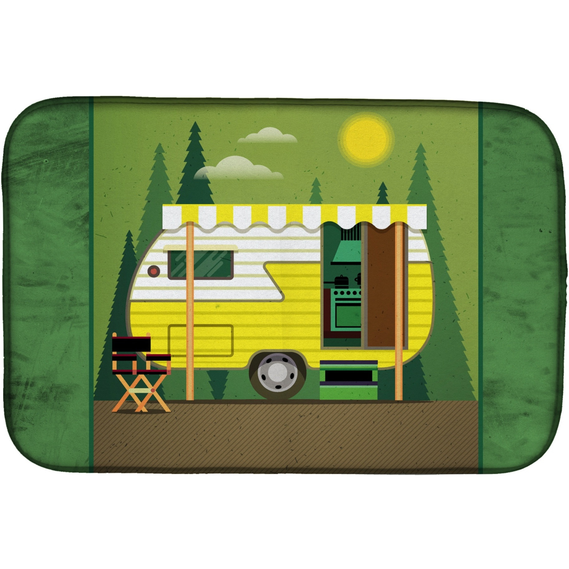&quotCaroline's Treasures Greatest Adventure Retro Dish Drying Mat, 14"" x 21"", Multicolor"