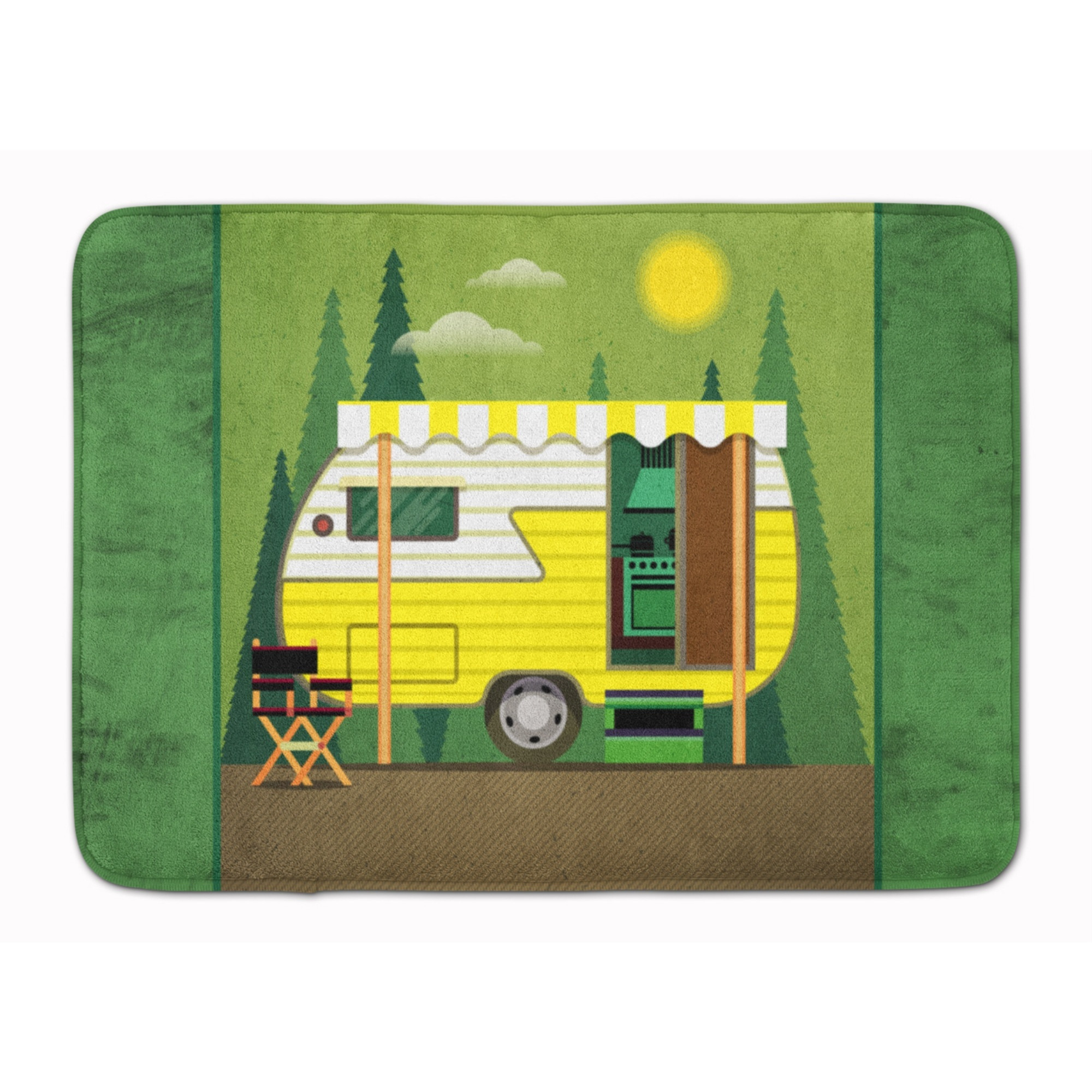 &quotCaroline's Treasures Greatest Adventure Retro Camper Floor Mat, 19 x 27, Multicolor"