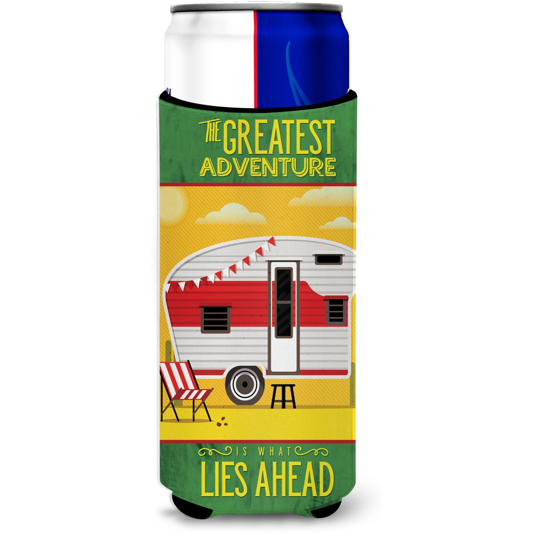 &quotCaroline's Treasures Greatest Adventure Retro Camper Desert Michelob Ultra Hugger For Slim Cans, Multicolor"