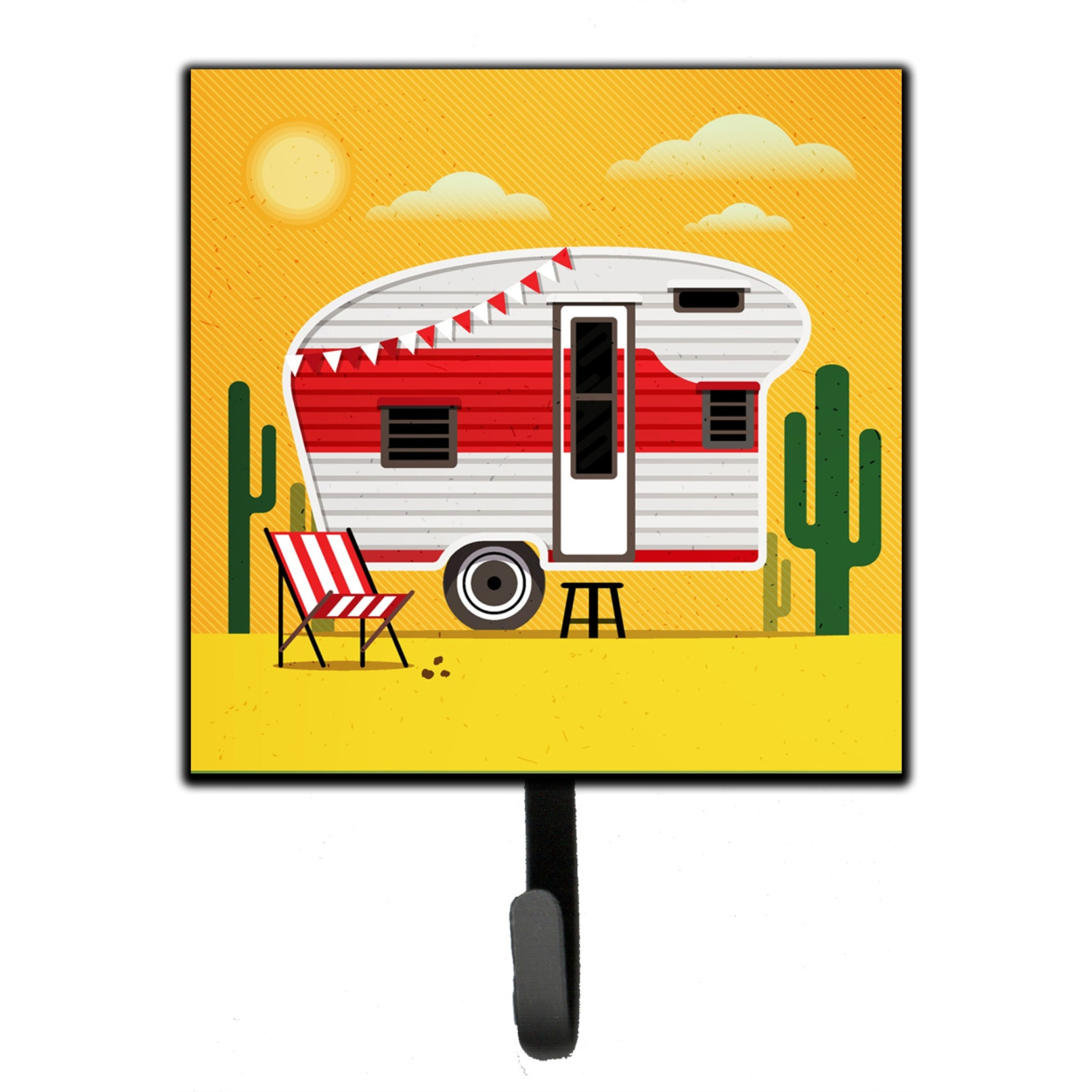 &quotCaroline's Treasures Greatest Adventure Retro Camper Desert Wall Hook, Small, Multicolor"