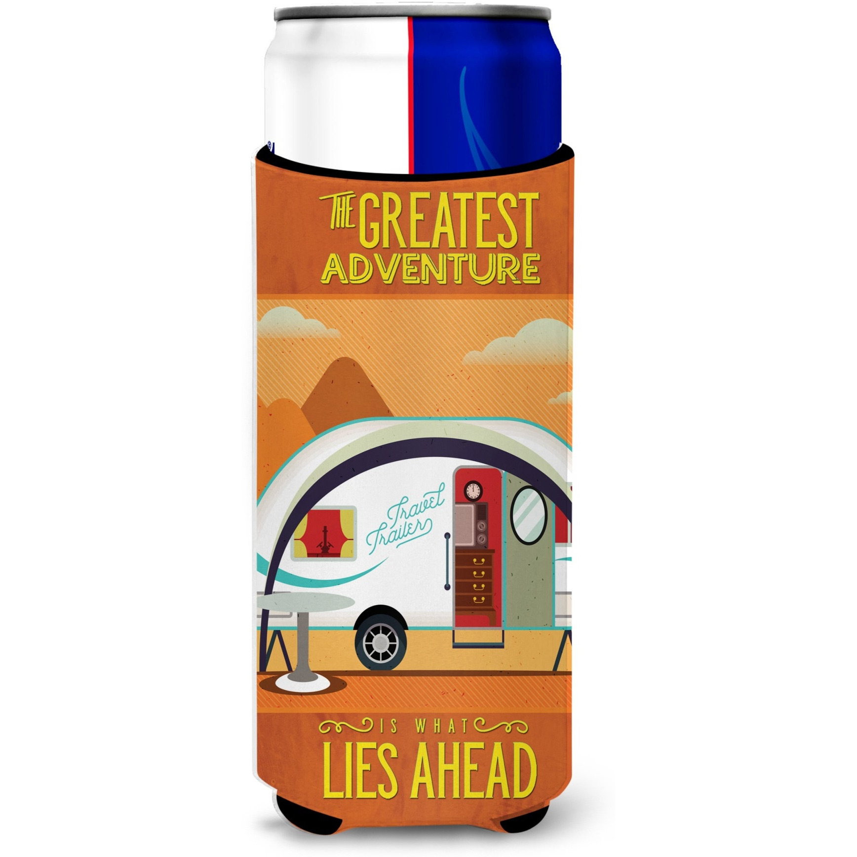 &quotCaroline's Treasures Greatest Adventure New Camper Michelob Ultra Hugger For Slim Cans, Multicolor"
