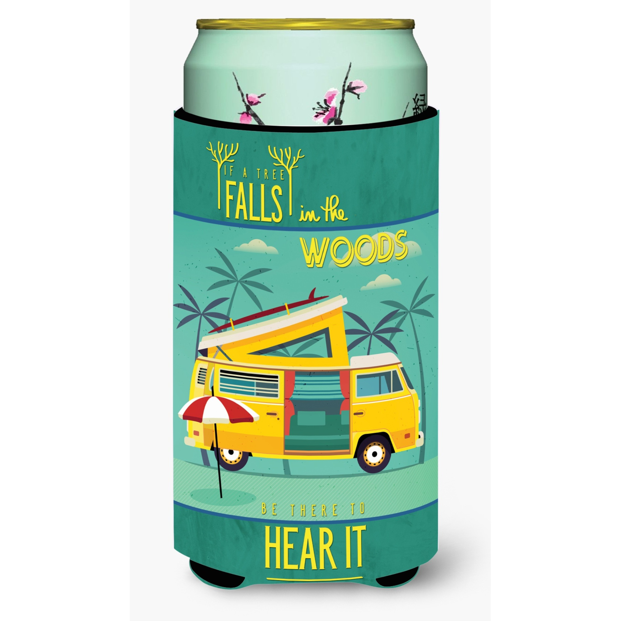 &quotCaroline's Treasures Be In The Woods Camper Van Tall Boy Beverage Insulator Hugger, Multicolor"