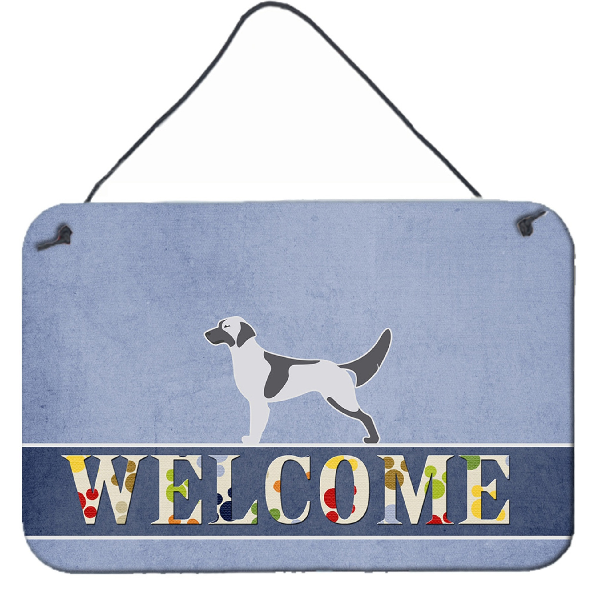 &quotCaroline's Treasures English Setter Welcome Metal Print, 8 x 12, Multicolor"