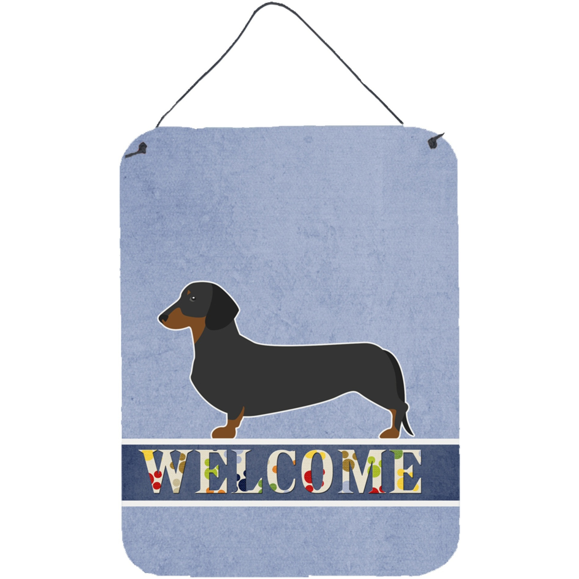 &quotCaroline's Treasures Dachshund Welcome Metal Print, 16 x 12, Multicolor"
