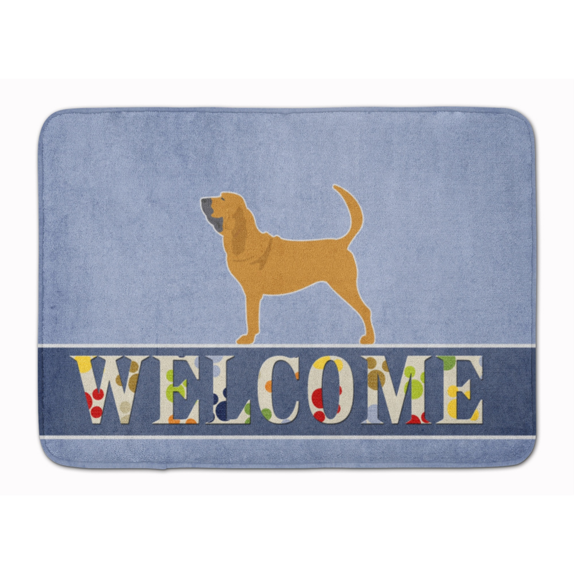&quotCaroline's Treasures Bloodhound Welcome Floor Mat, 19 x 27, Multicolor"