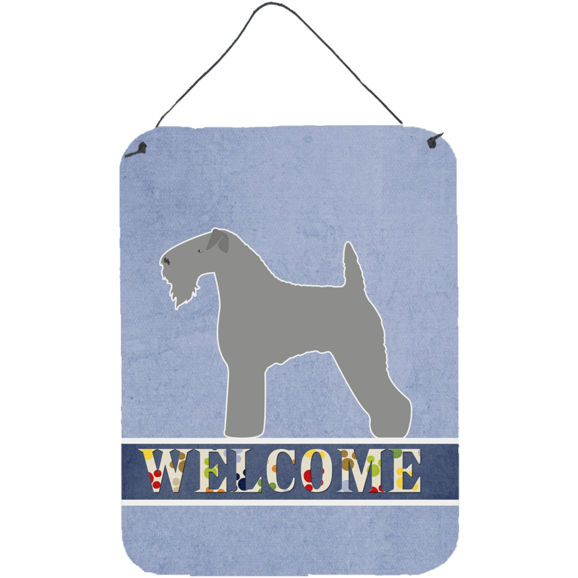 &quotCaroline's Treasures Kerry Blue Terrier Welcome Metal Print, 16 x 12, Multicolor"