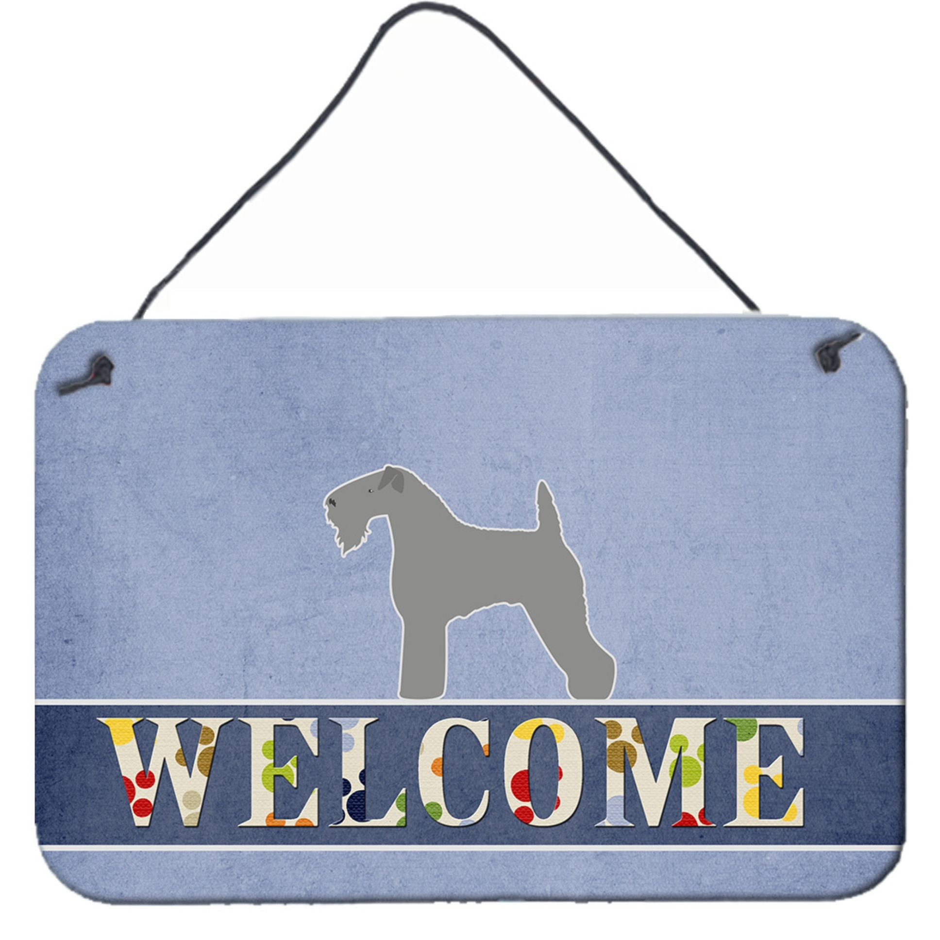 &quotCaroline's Treasures Kerry Blue Terrier Welcome Metal Print, 8 x 12"