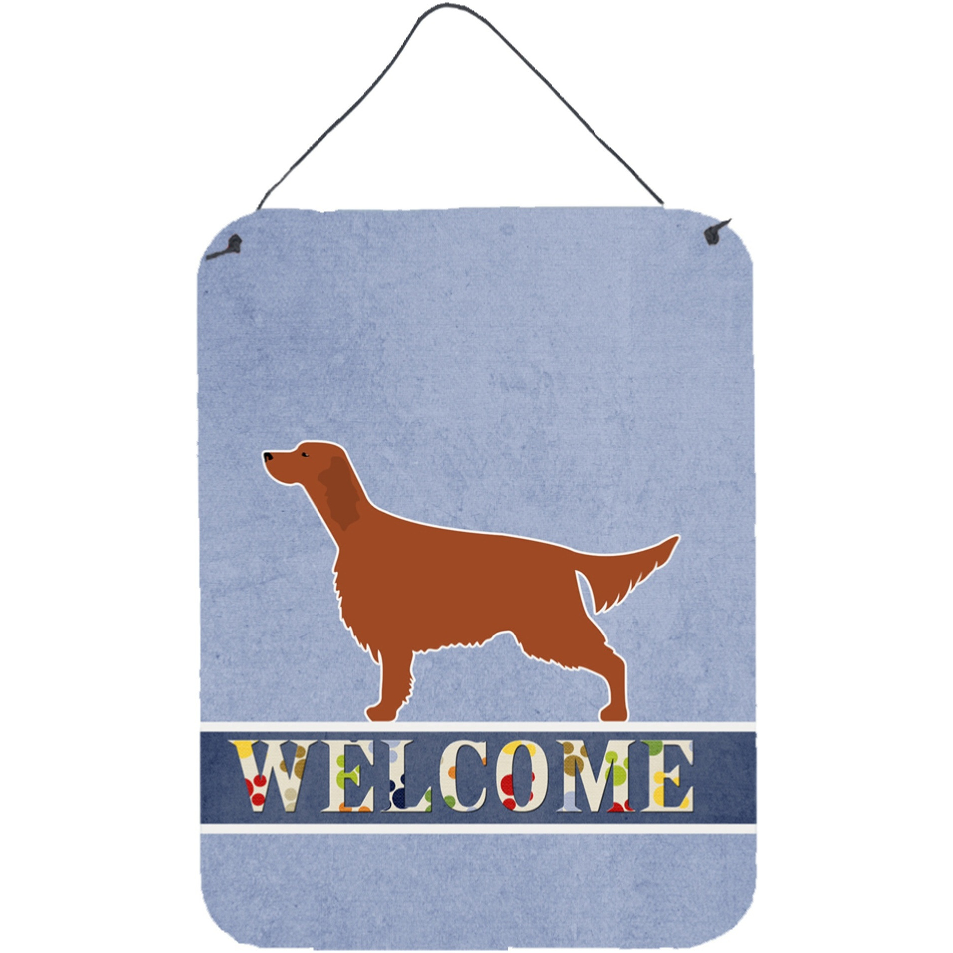 &quotCaroline's Treasures Irish Setter Welcome Metal Print, 16 x 12, Multicolor"