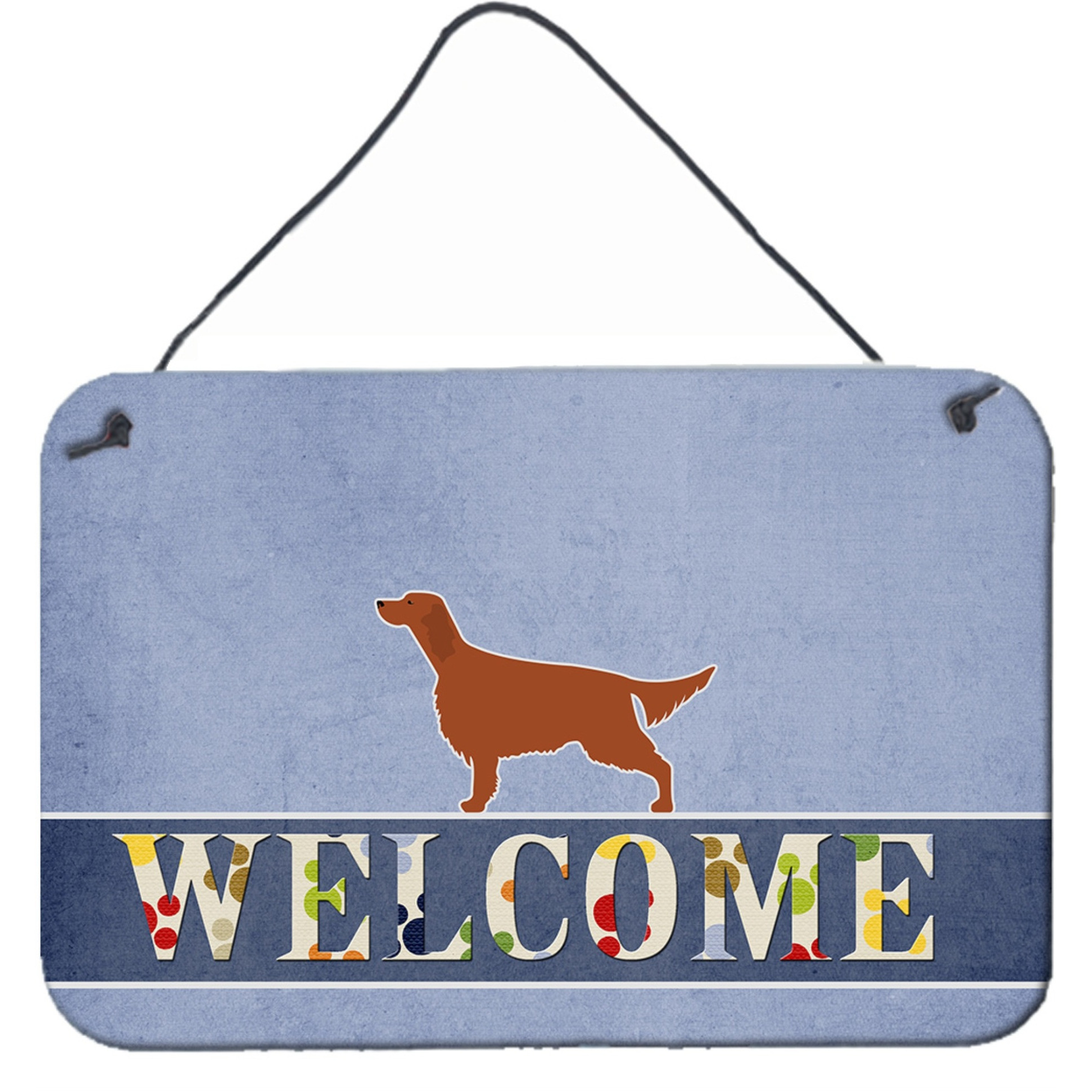 &quotCaroline's Treasures Irish Setter Welcome Metal Print, 8 x 12"