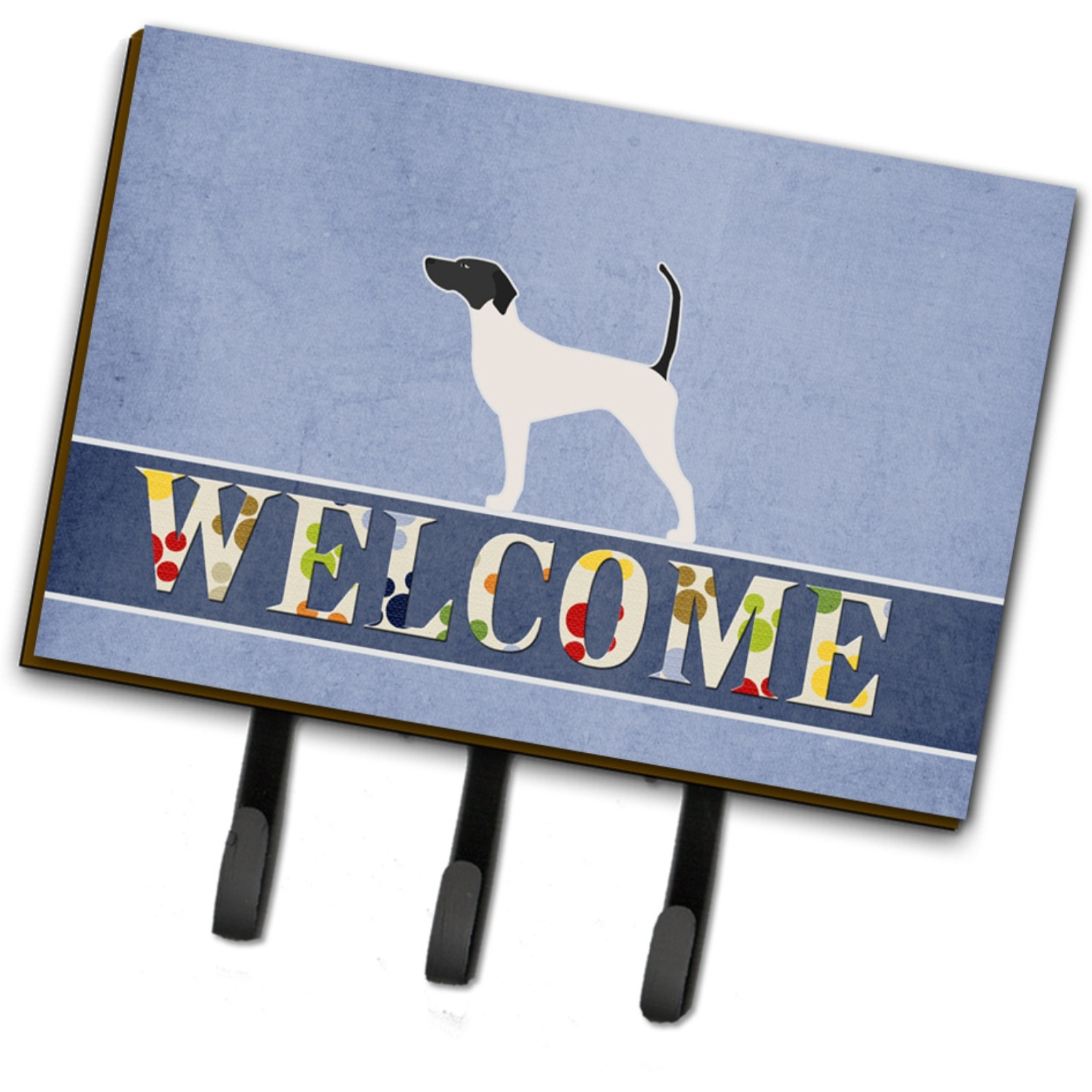&quotCaroline's Treasures English Pointer Welcome Wall Hook, Triple, Multicolor"
