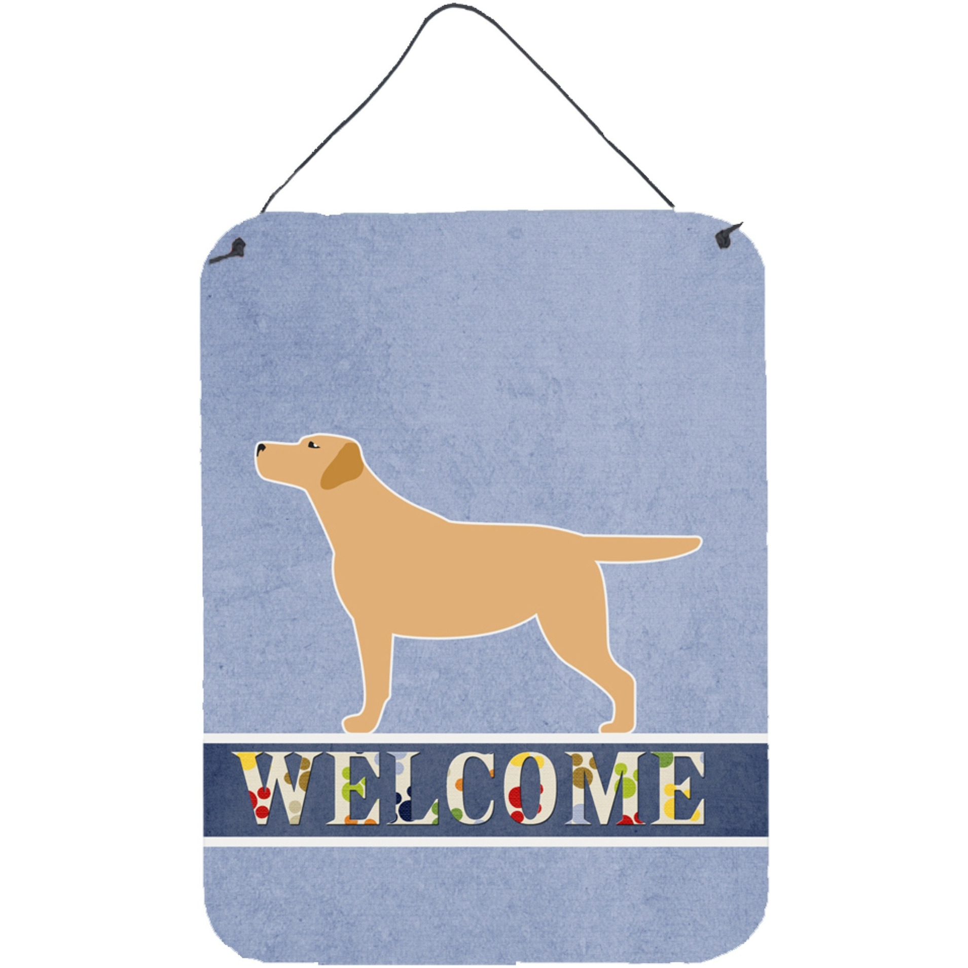 &quotCaroline's Treasures Yellow Labrador Retriever Welcome Metal Print, 16 x 12, Multicolor"