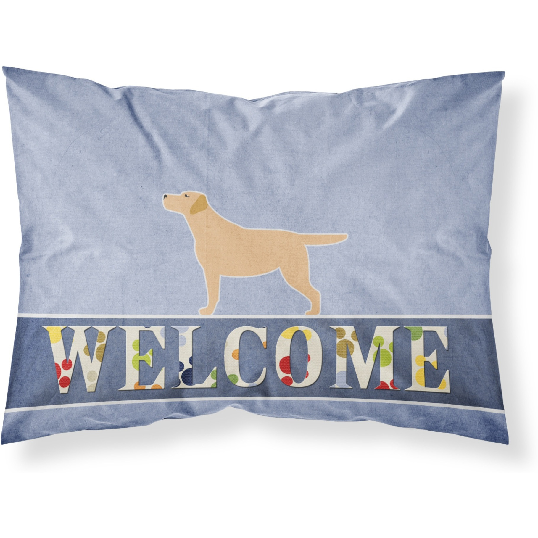&quotCaroline's Treasures Yellow Labrador Retriever Welcome Pillowcase, Standard, Multicolor"
