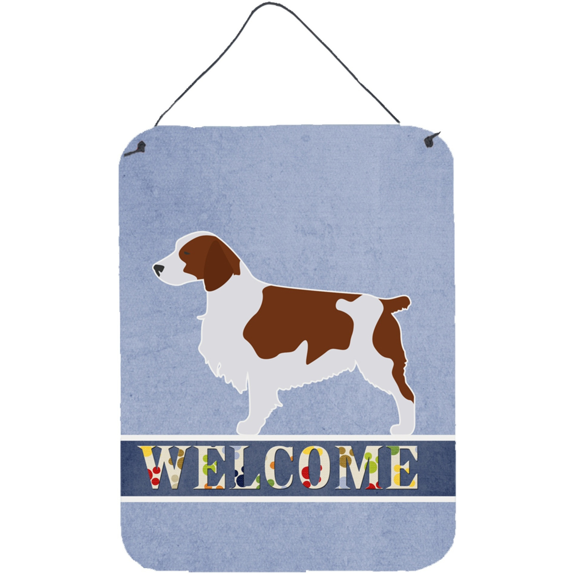 &quotCaroline's Treasures Welsh Springer Spaniel Welcome Metal Print, 16 x 12, Multicolor"
