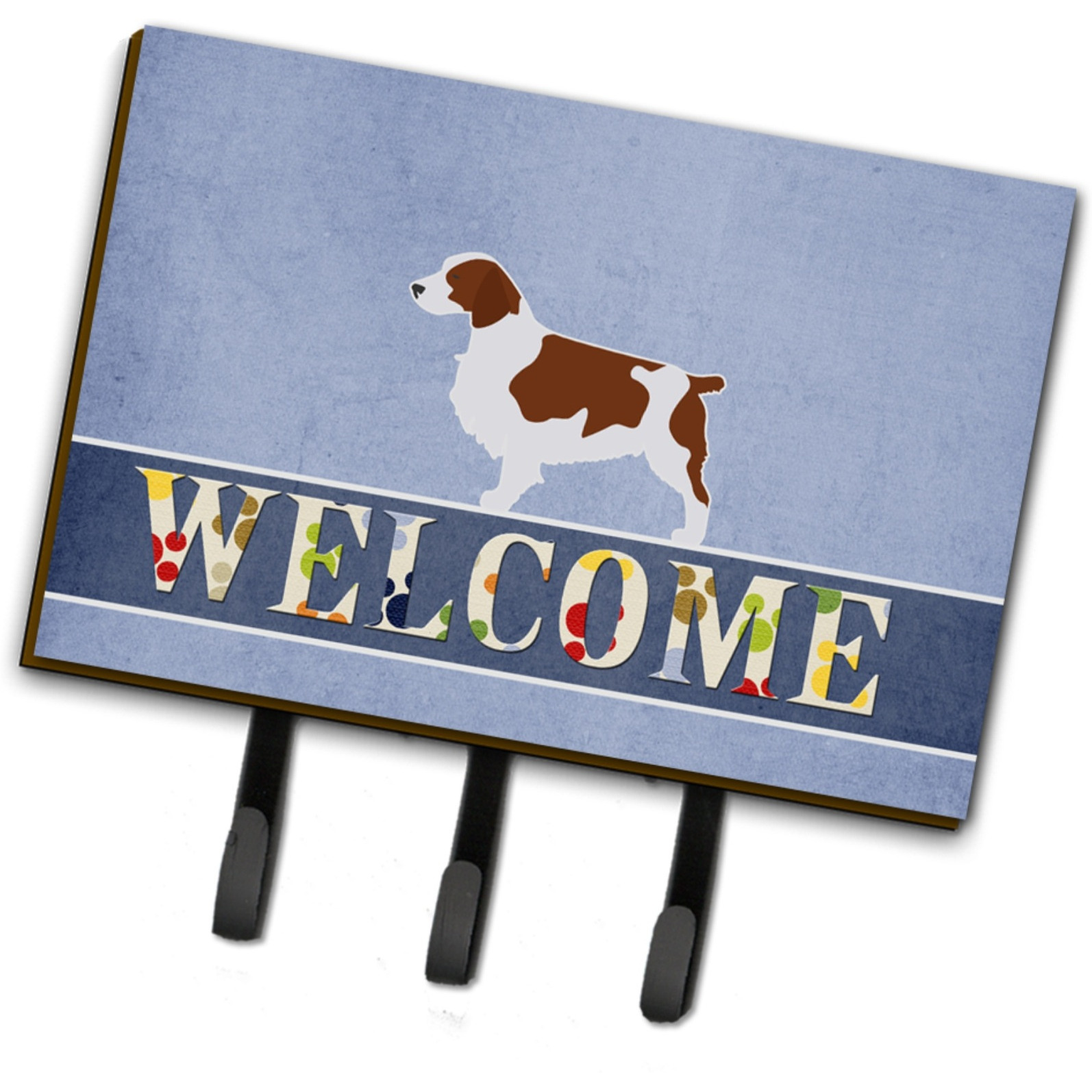 &quotCaroline's Treasures Welsh Springer Spaniel Welcome Wall Hook, Triple, Multicolor"