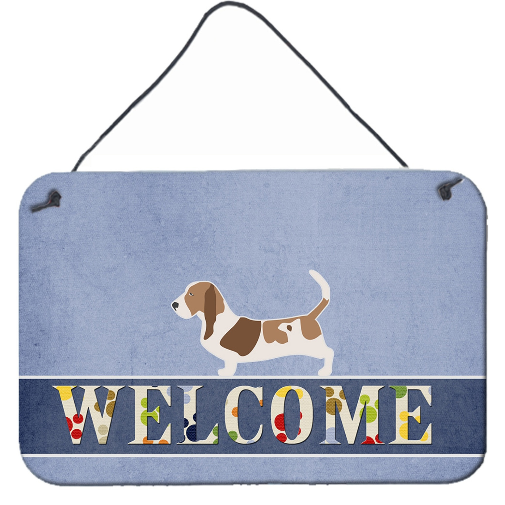&quotCaroline's Treasures Basset Hound Welcome Metal Print, 8 x 12"