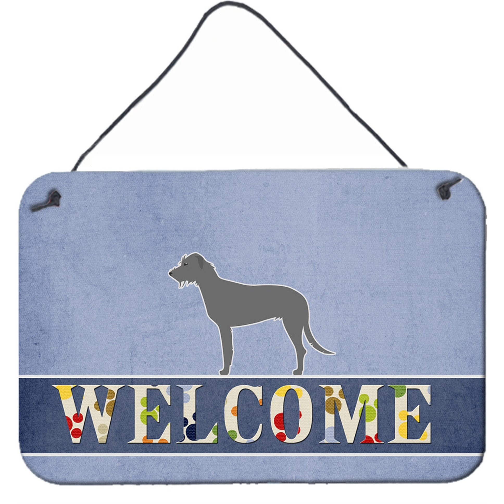 &quotCaroline's Treasures Irish Wolfhound Welcome Metal Print, 8 x 12"