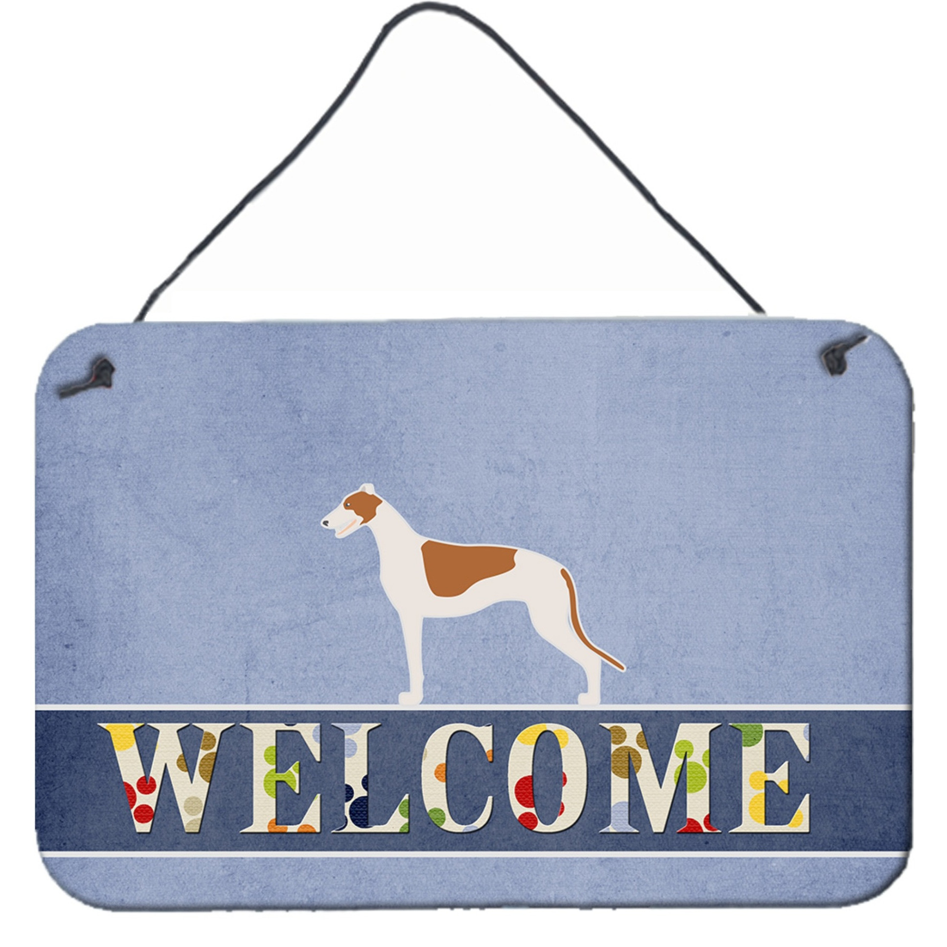 &quotCaroline's Treasures Greyhound Welcome Metal Print, 8 x 12, Multicolor"
