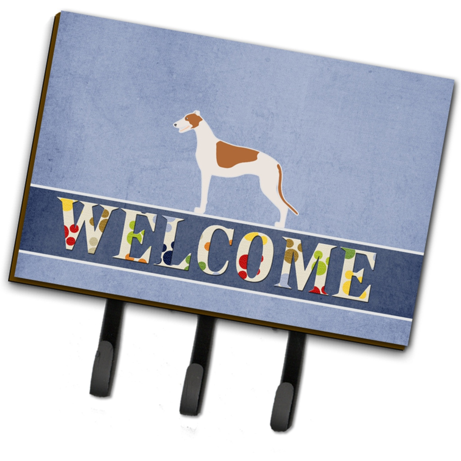 &quotCaroline's Treasures Greyhound Welcome Wall Hook, Triple, Multicolor"