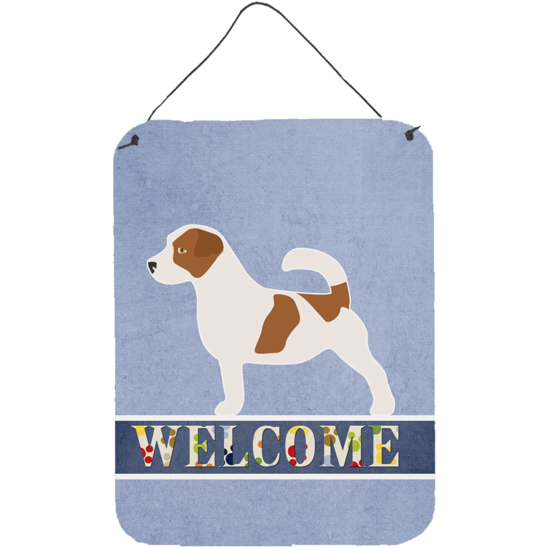 &quotCaroline's Treasures Jack Russell Terrier Welcome Metal Print, 16 x 12, Multicolor"