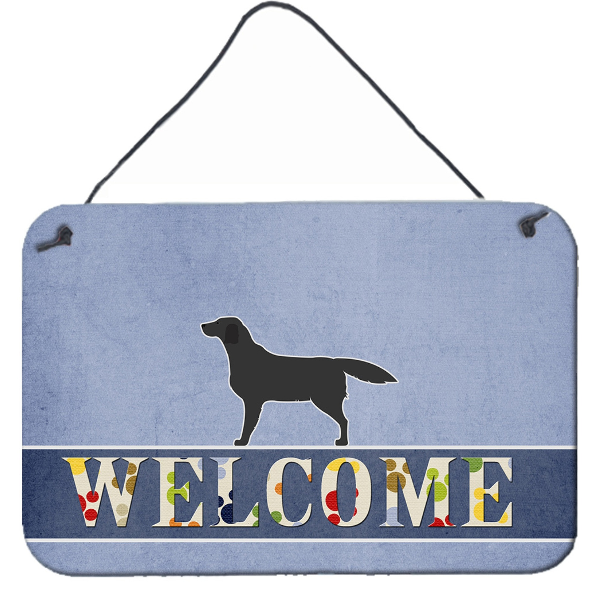 &quotCaroline's Treasures Black Labrador Retriever Welcome Metal Print, 8 x 12, Multicolor"