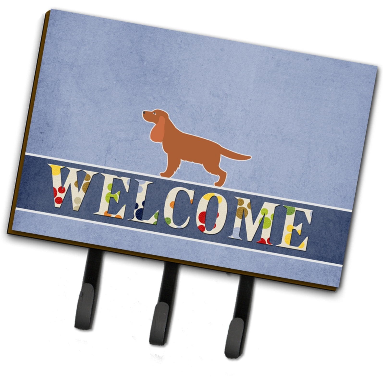&quotCaroline's Treasures English Cocker Spaniel Welcome Wall Hook, Triple, Multicolor"