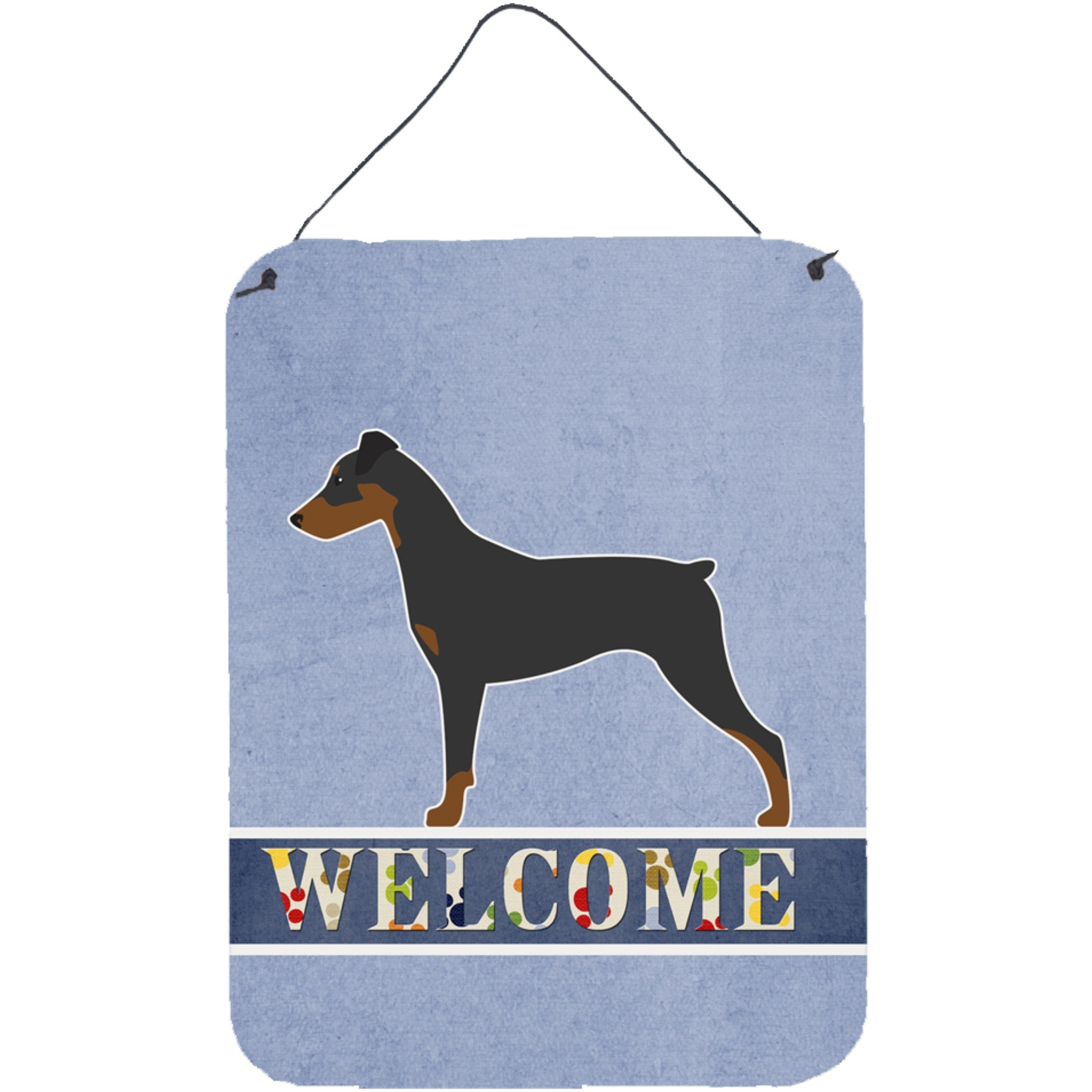 &quotCaroline's Treasures German Pinscher Welcome Metal Print, 16 x 12, Multicolor"