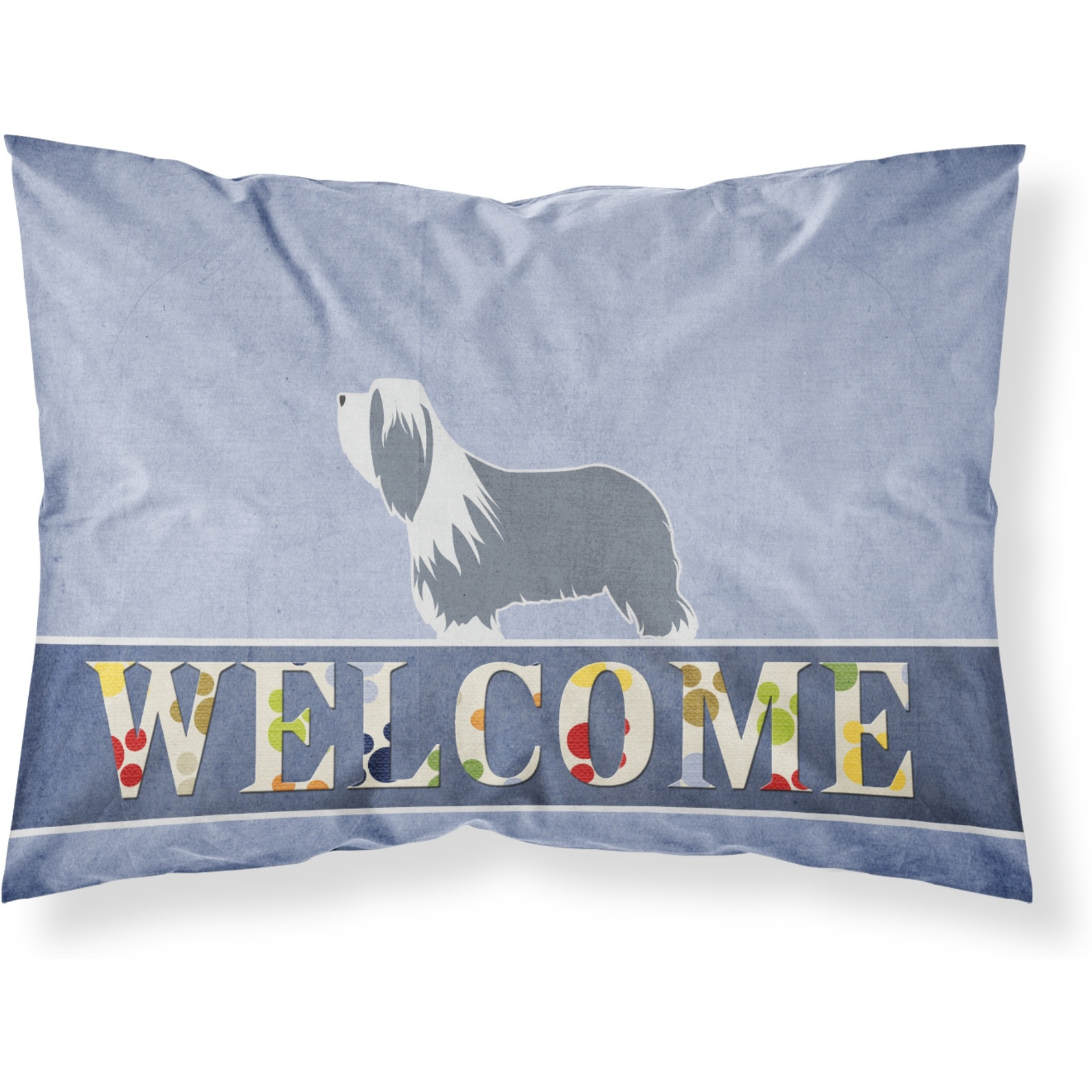 &quotCaroline's Treasures Bearded Collie Welcome Pillowcase, Standard,"