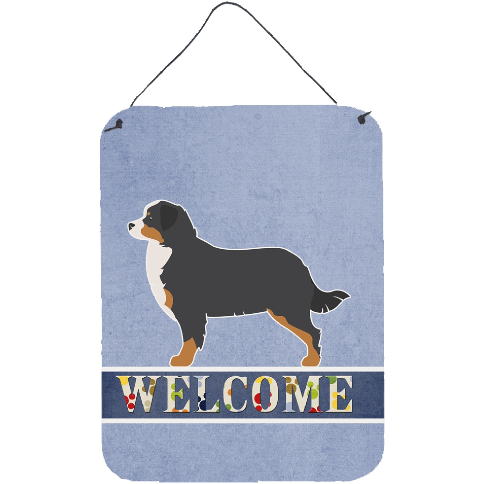 &quotCaroline's Treasures Bernese Mountain Dog Welcome Metal Print, 16 x 12, Multicolor"