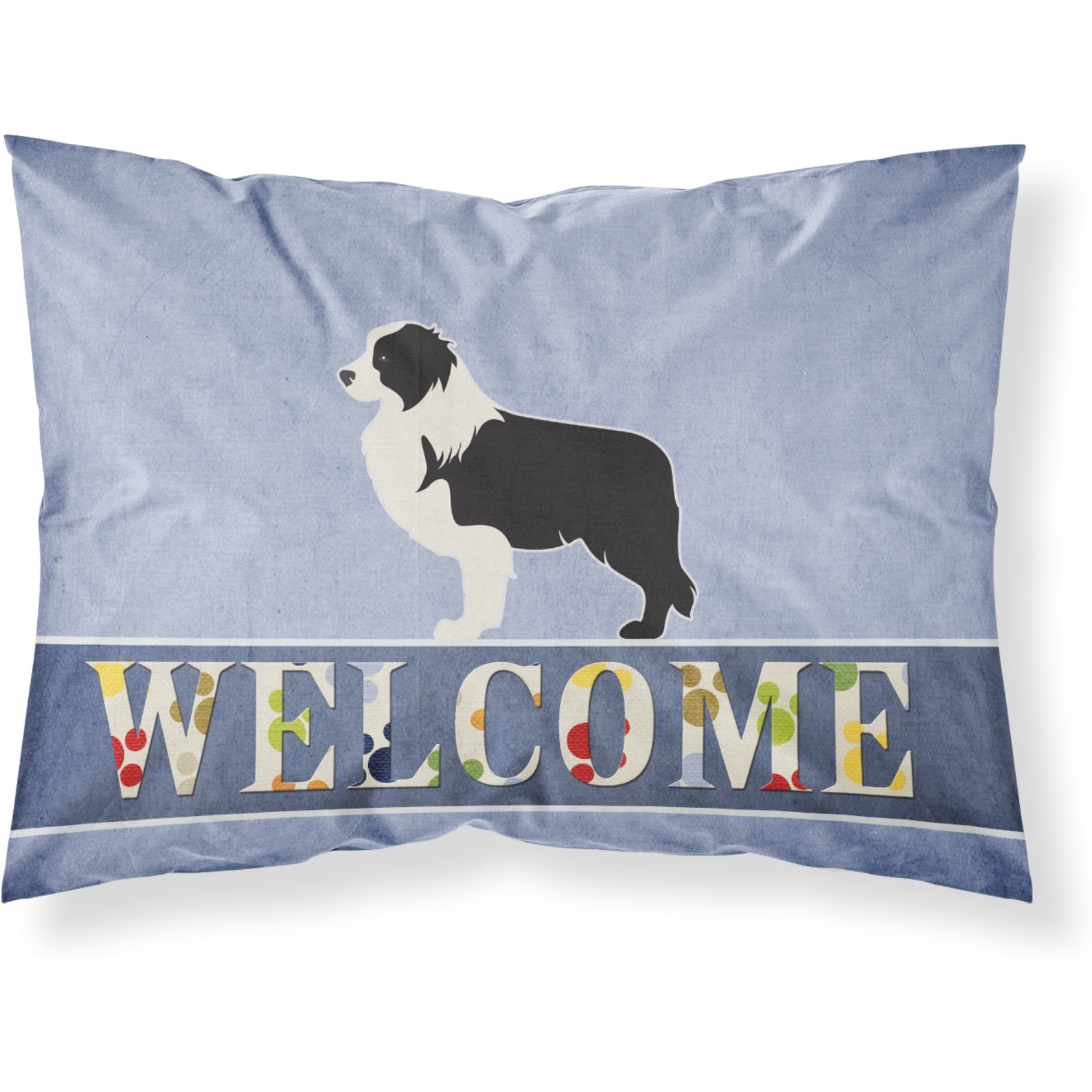 &quotCaroline's Treasures Welcome Black Border Collie Pillowcase, Standard"