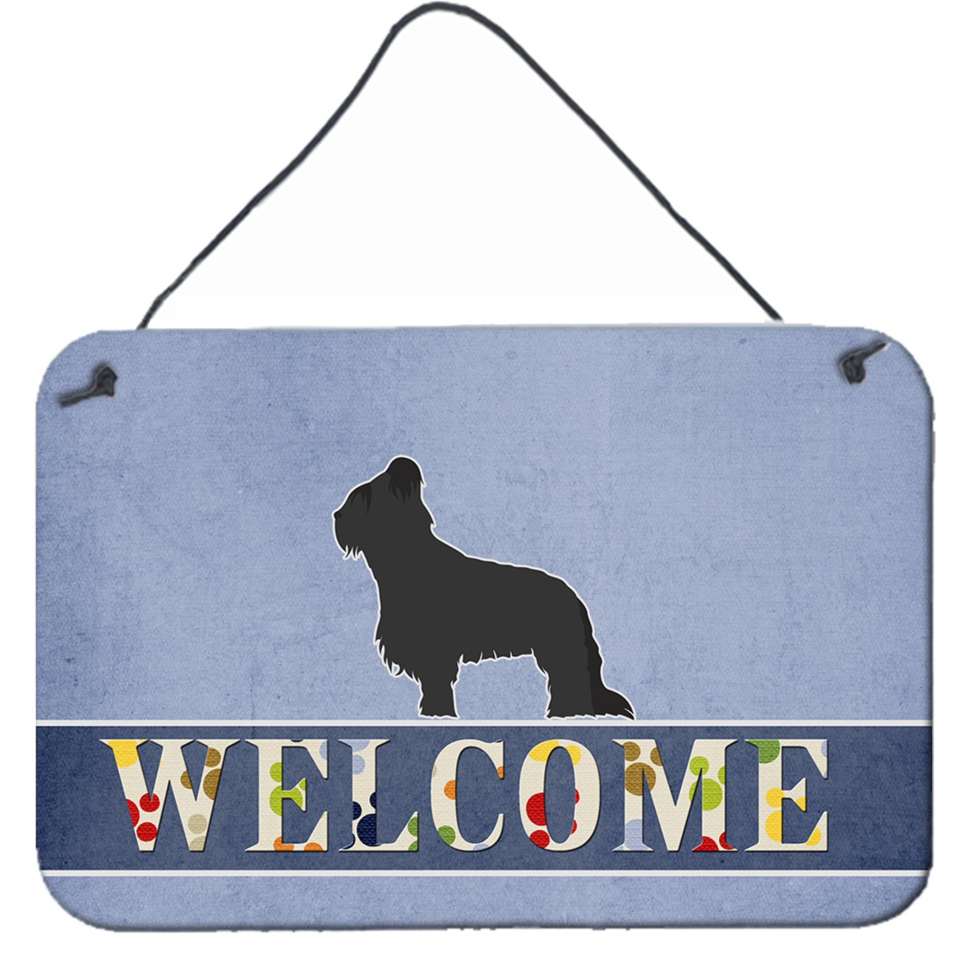 &quotCaroline's Treasures Briard Welcome Metal Print, 8 x 12, Multicolor"