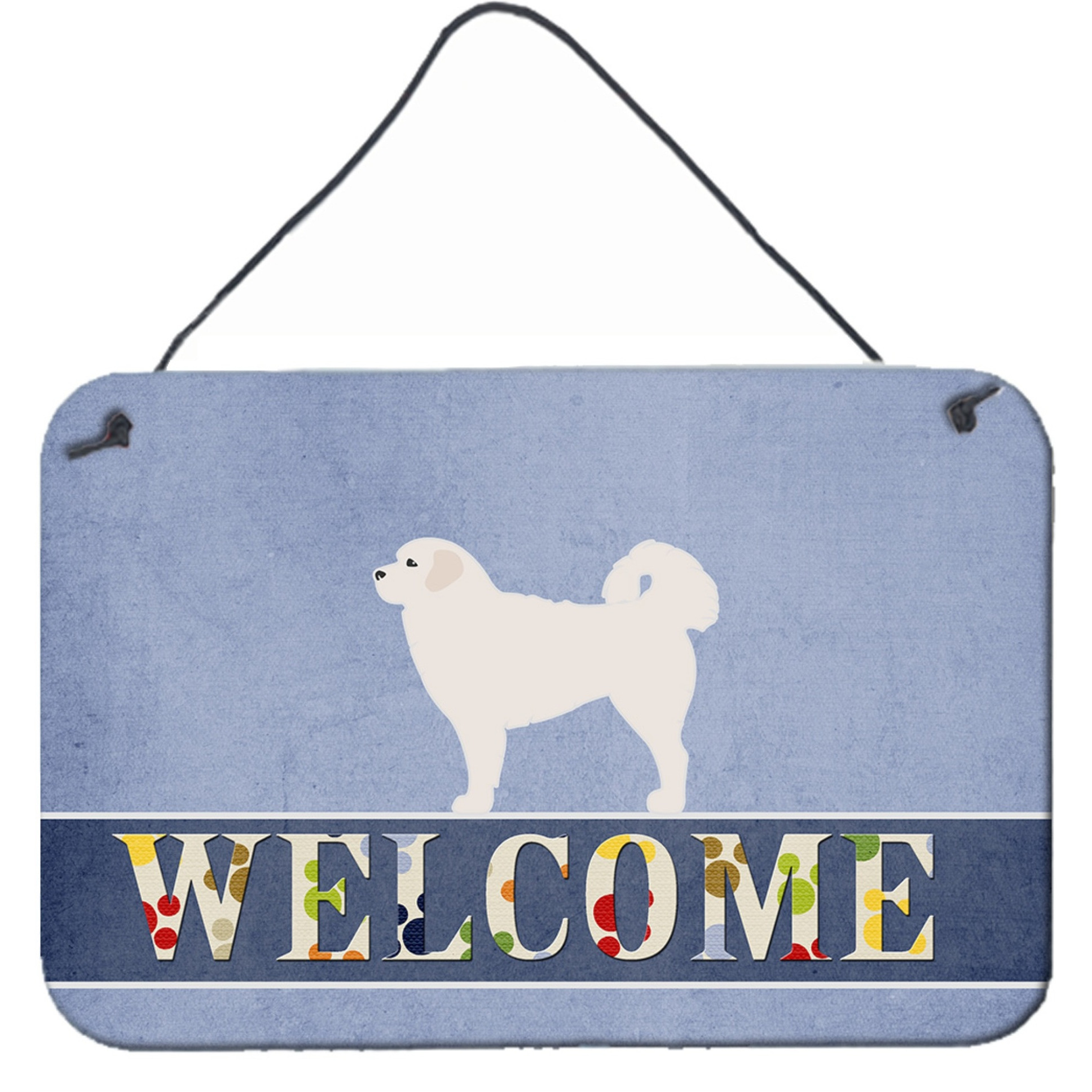 &quotCaroline's Treasures Polish Tatra Sheepdog Welcome Metal Print, 8 x 12"