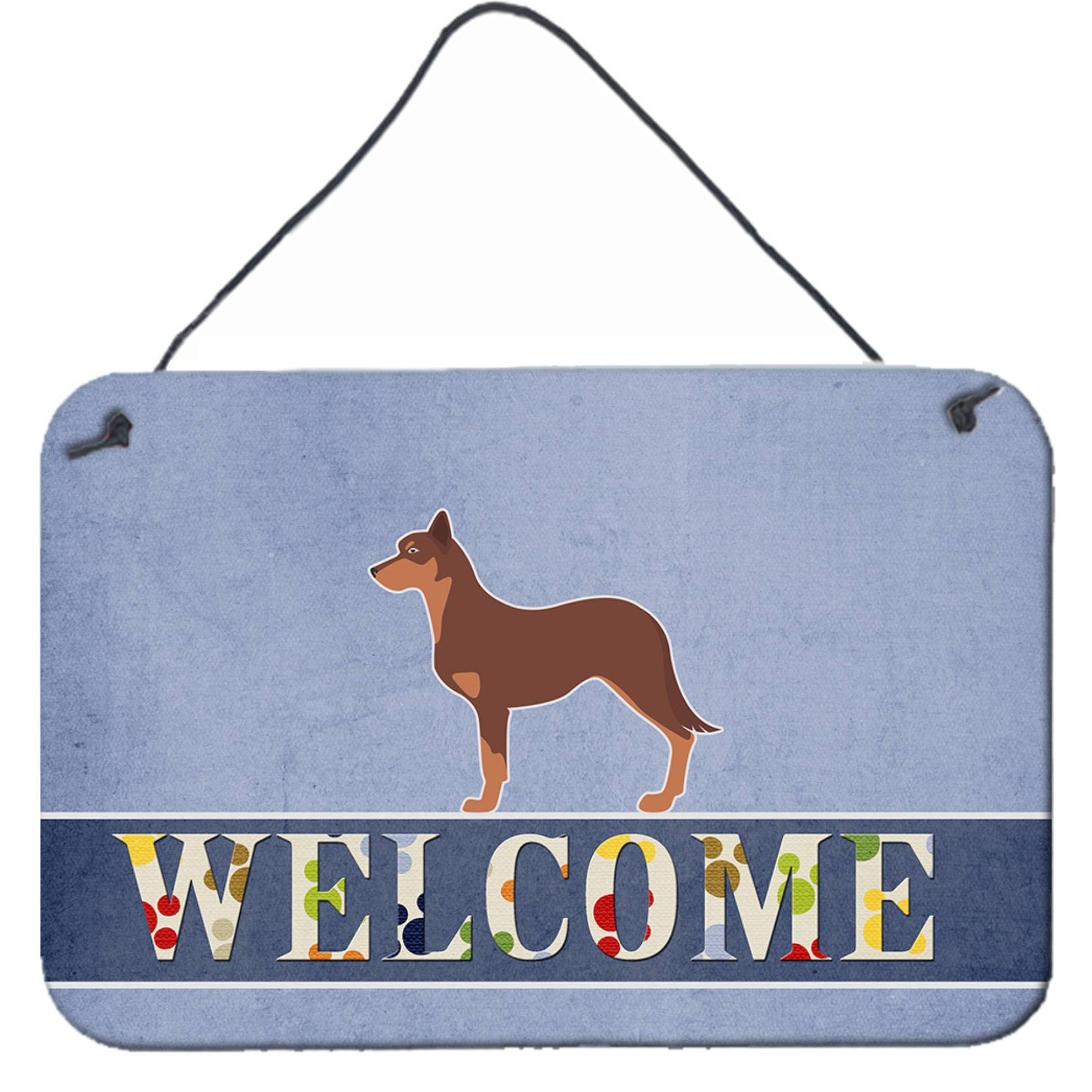 &quotCaroline's Treasures Australian Kelpie Dog Welcome Metal Print, 8 x 12"