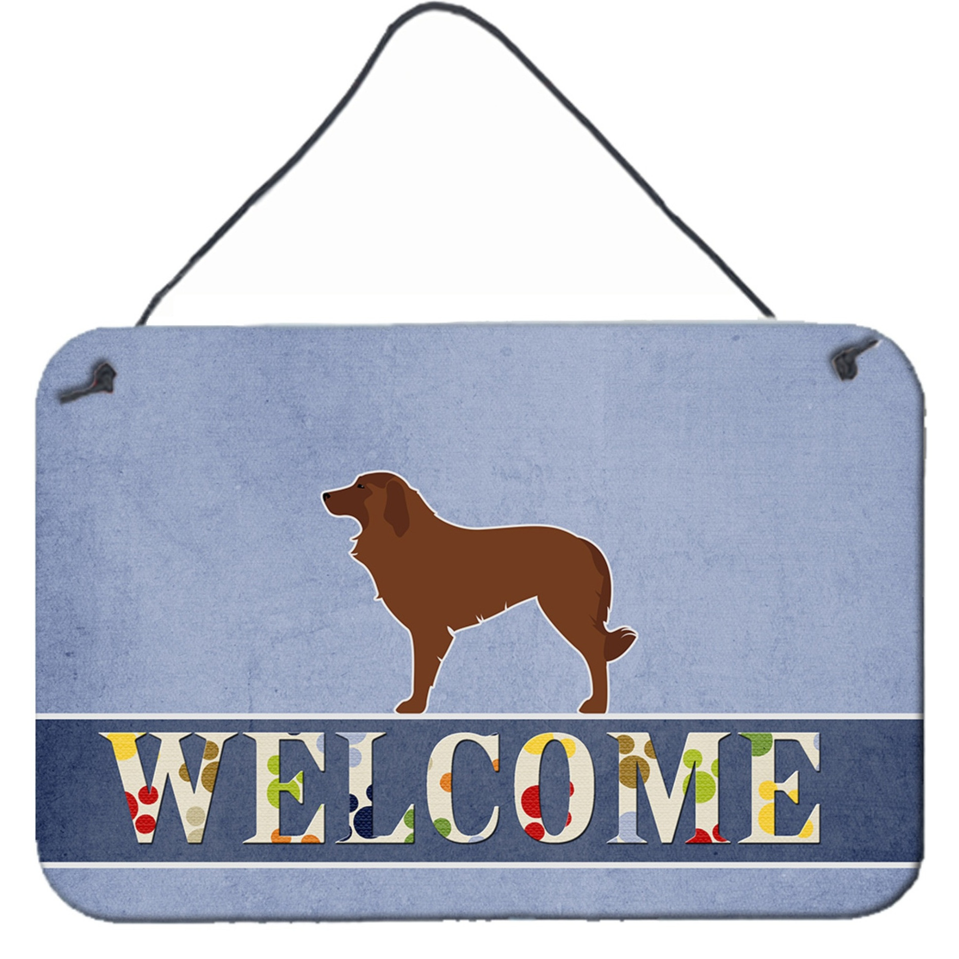 &quotCaroline's Treasures Portuguese Sheepdog Dog Welcome Metal Print, 8 x 12"