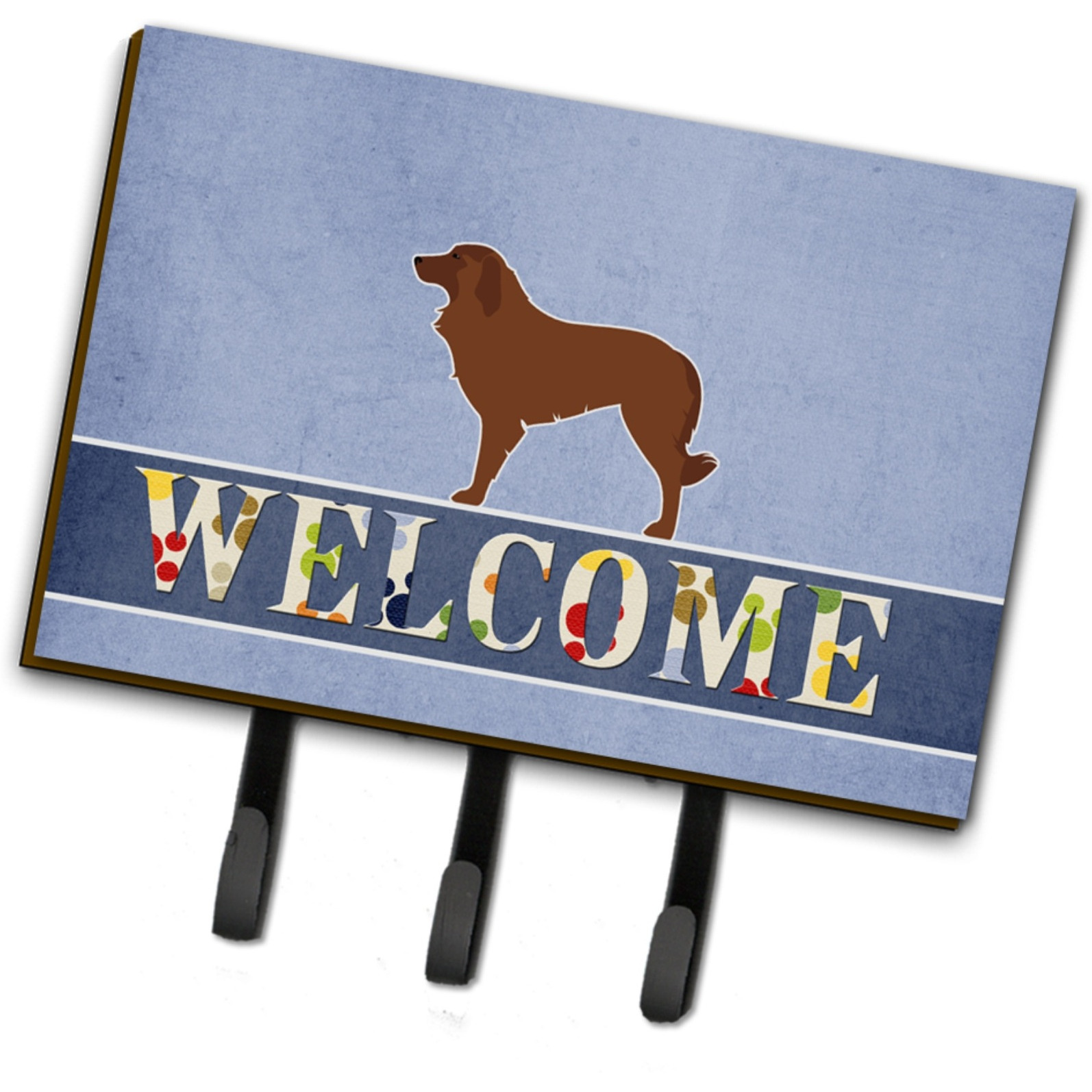 &quotCaroline's Treasures Portuguese Sheepdog Dog Welcome Wall Hook, Triple, Multicolor"