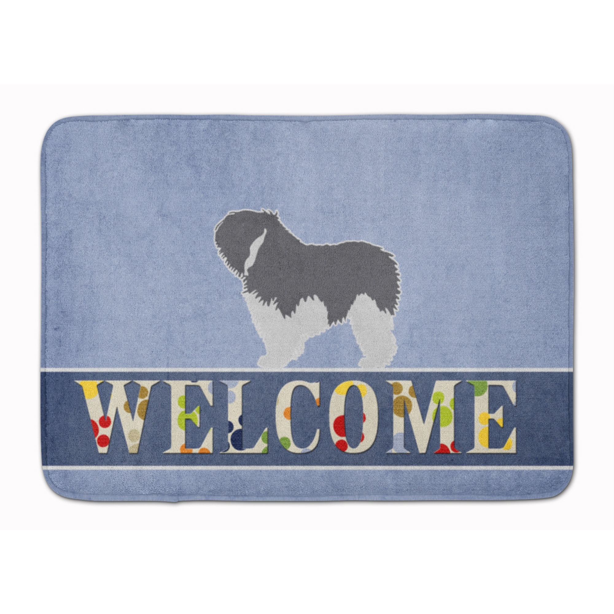 &quotCaroline's Treasures Polish Lowland Sheepdog Dog Welcome Floor Mat, 19 x 27, Multicolor"