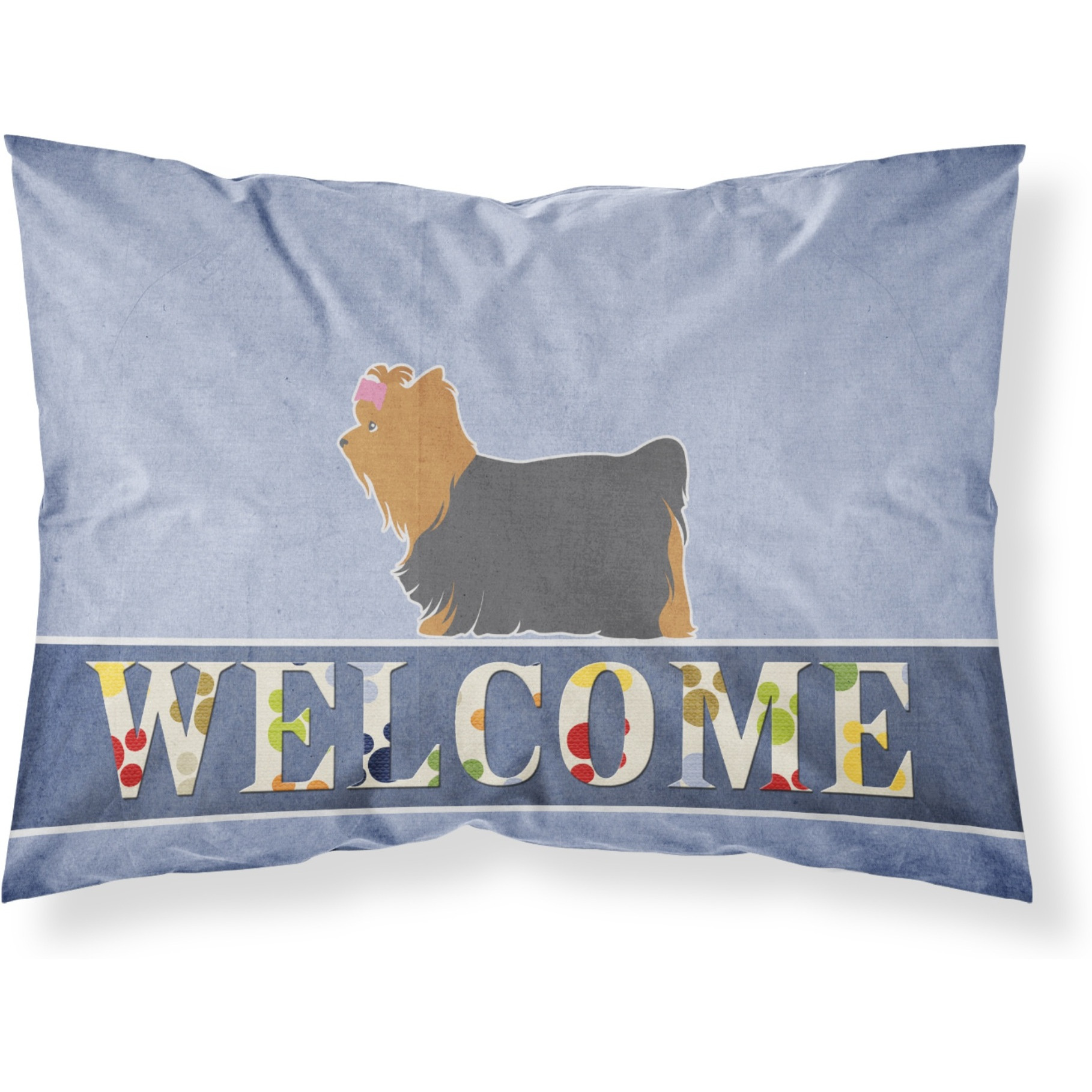 &quotCaroline's Treasures Welcome Yorkshire Terrier Yorkie Pillowcase, Standard"