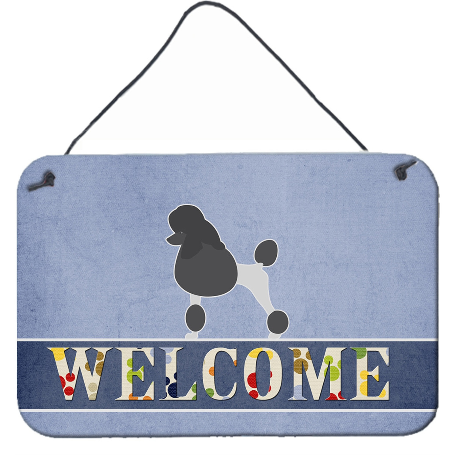 &quotCaroline's Treasures Poodle Welcome Metal Print, 8 x 12"