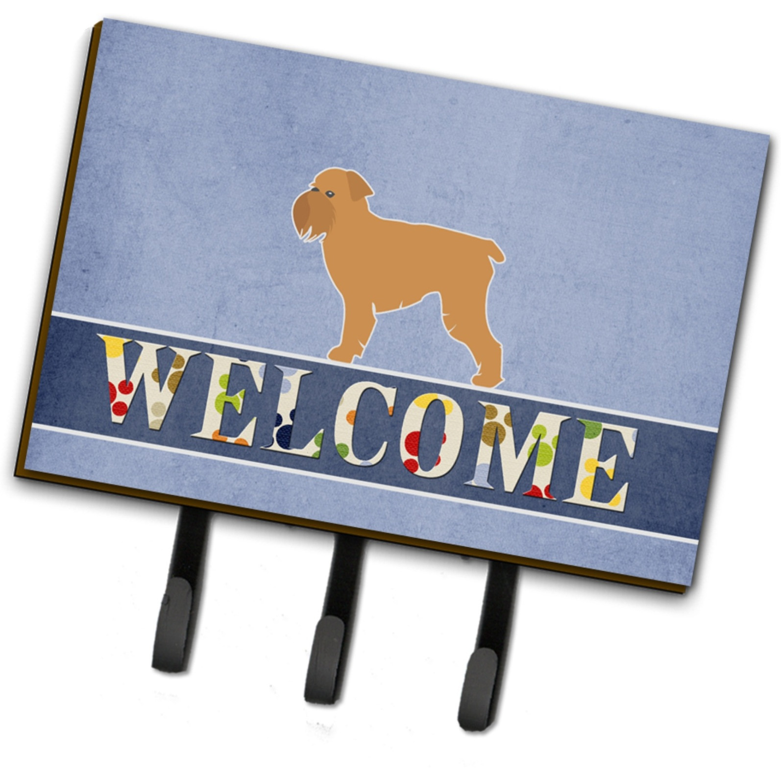 &quotCaroline's Treasures Brussels Griffon Welcome Wall Hook, Triple, Multicolor"