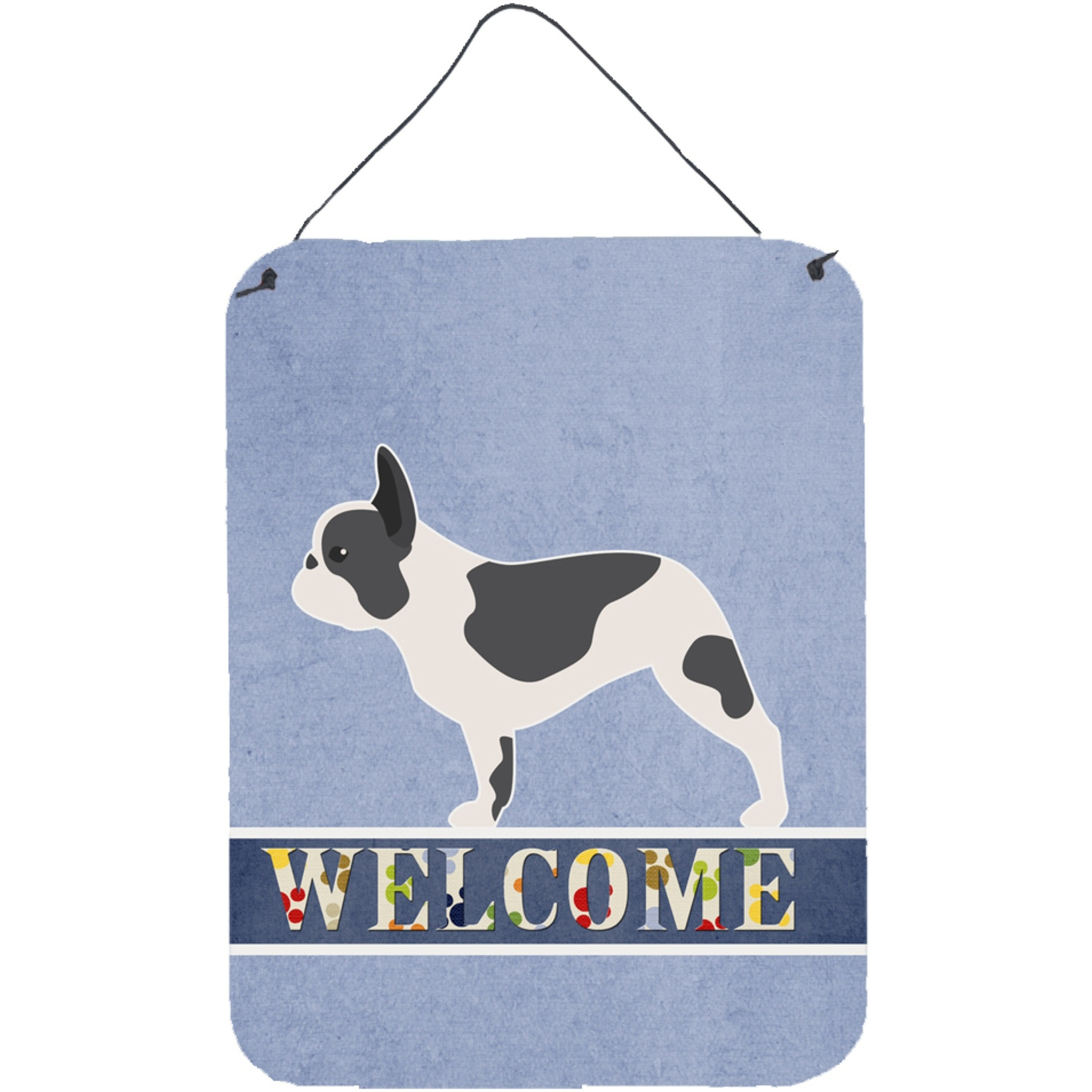 &quotCaroline's Treasures French Bulldog Welcome Metal Print, 16 x 12, Multicolor"