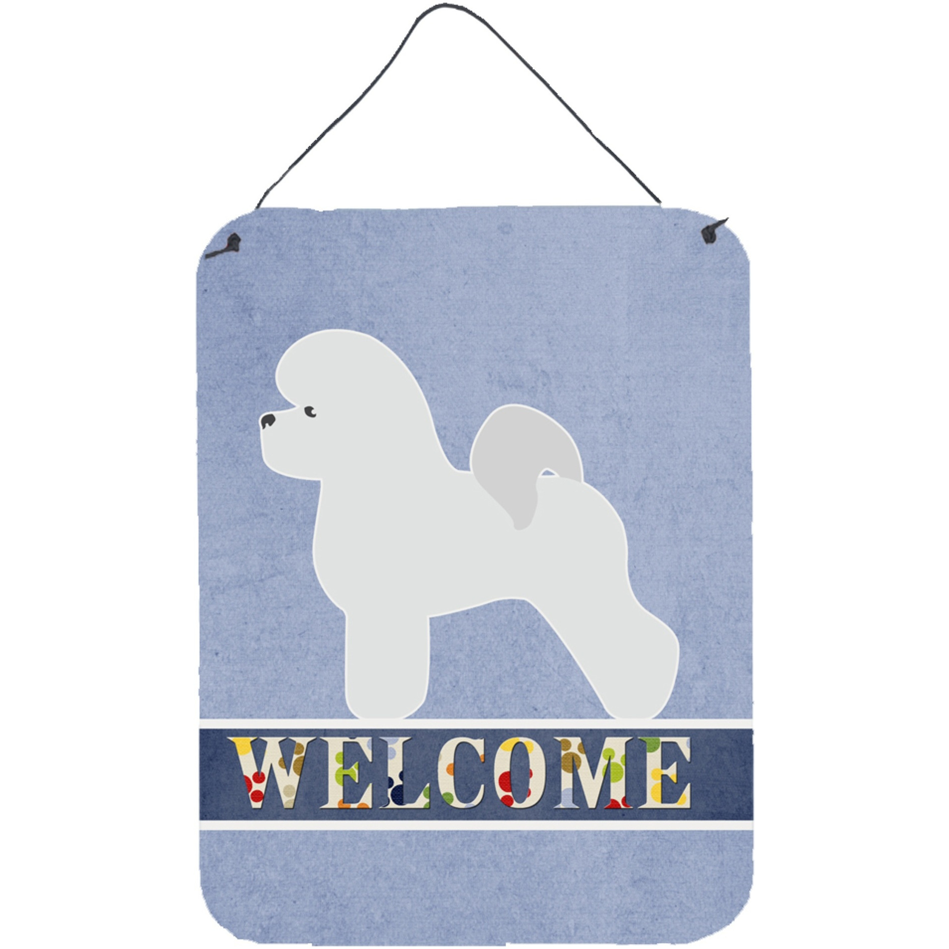&quotCaroline's Treasures Bichon Frise Welcome Metal Print, 16 x 12, Multicolor"