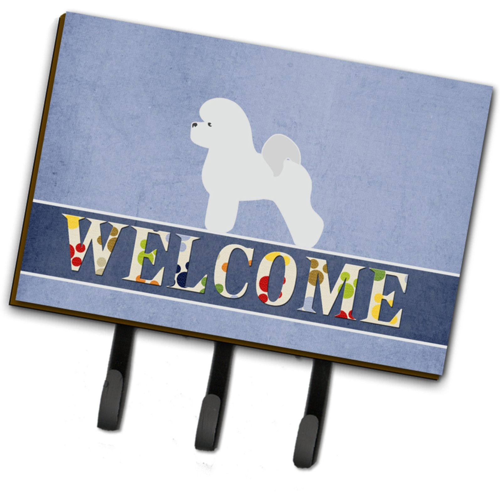 &quotCaroline's Treasures Bichon Frise Welcome Wall Hook, Triple"