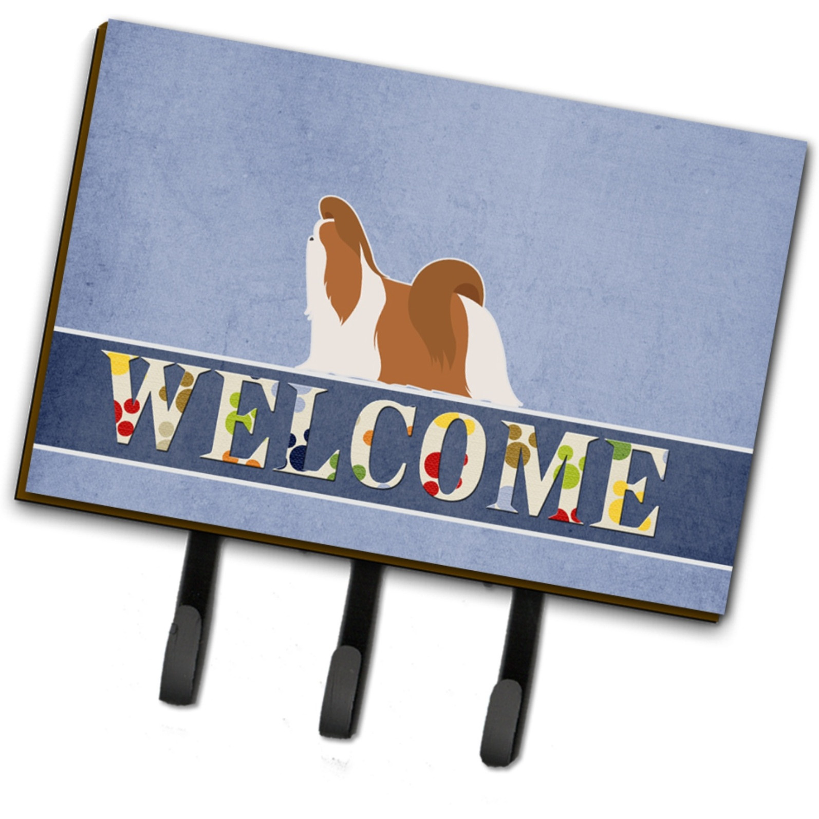 &quotCaroline's Treasures Shih Tzu Welcome Wall Hook, Triple, Multicolor"
