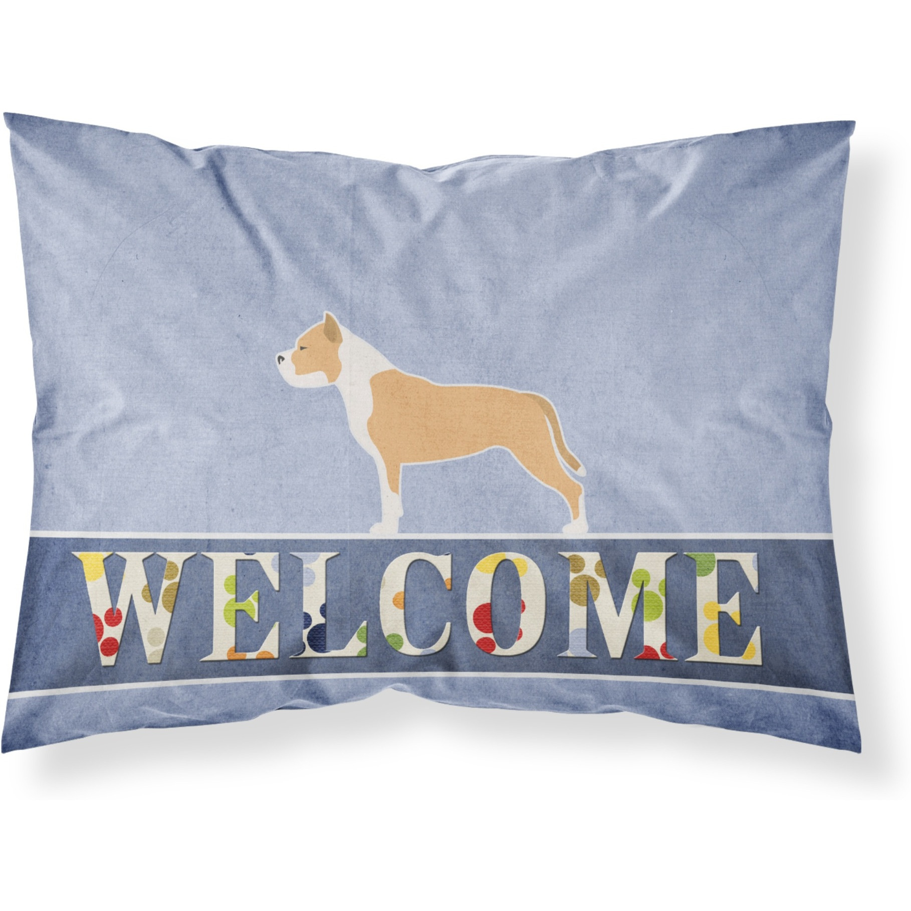 &quotCaroline's Treasures Welcome Staffordshire Bull Terrier Pillowcase, Standard"