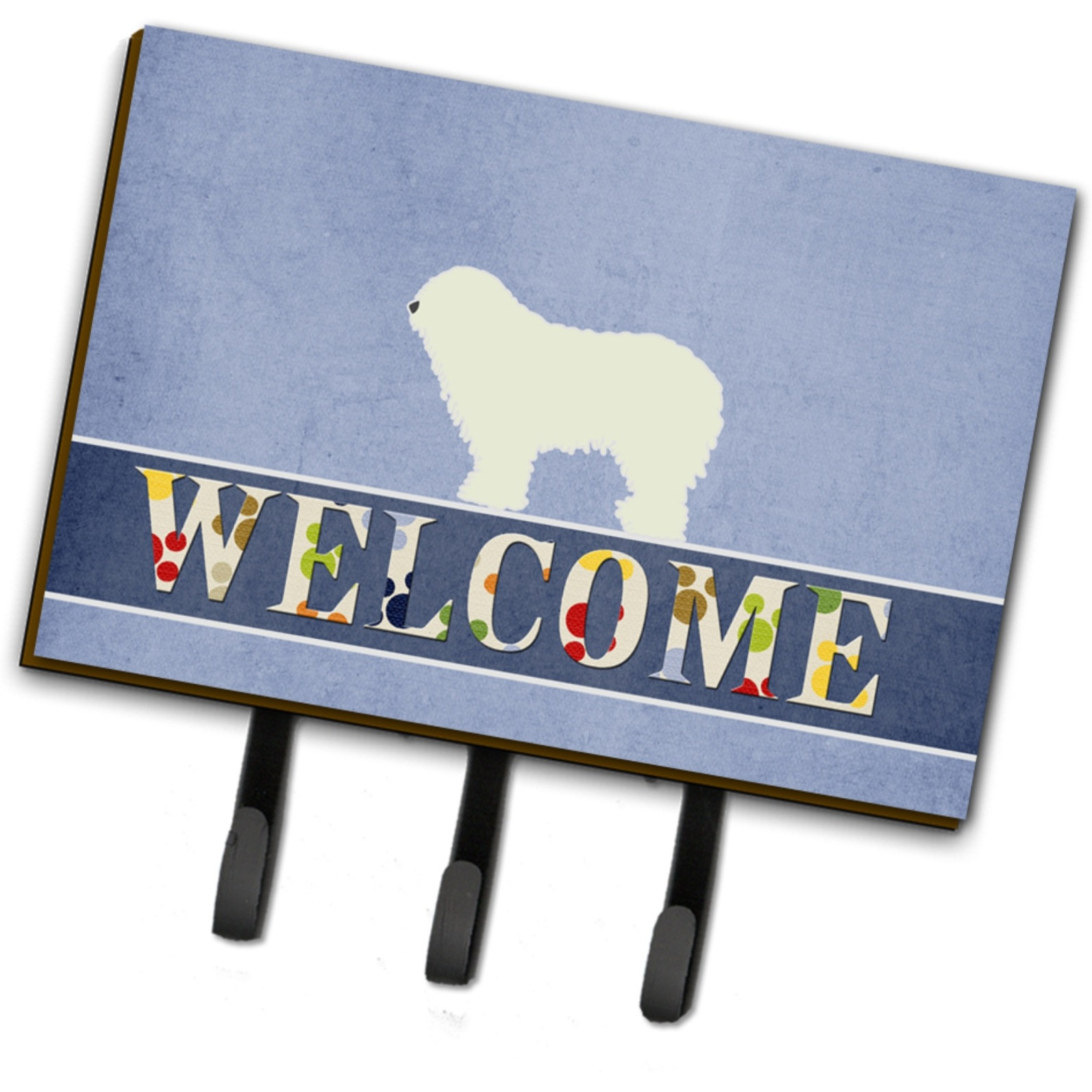 &quotCaroline's Treasures Komondor Welcome Wall Hook, Triple, Multicolor"