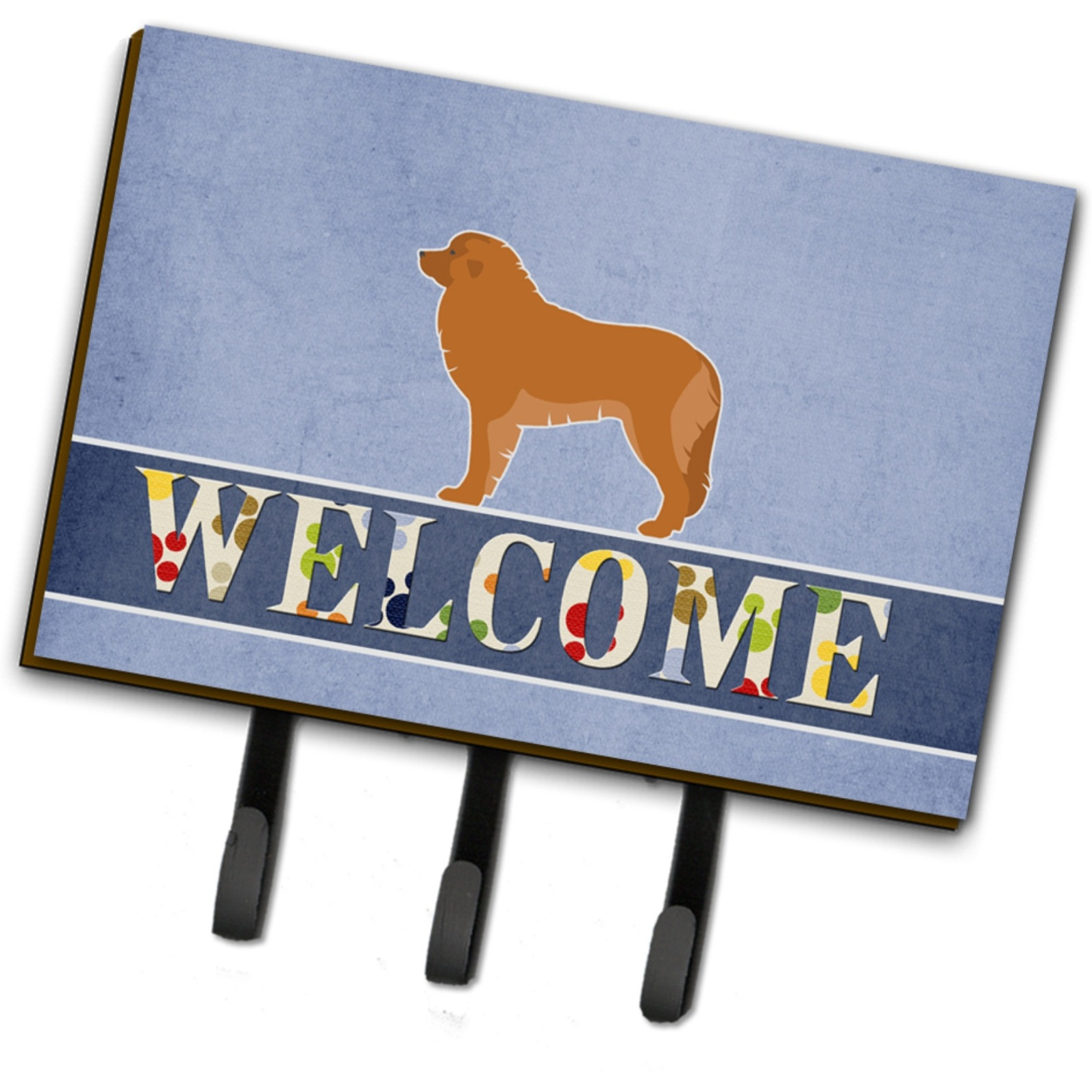 &quotCaroline's Treasures Leonberger Welcome Wall Hook, Triple, Multicolor"