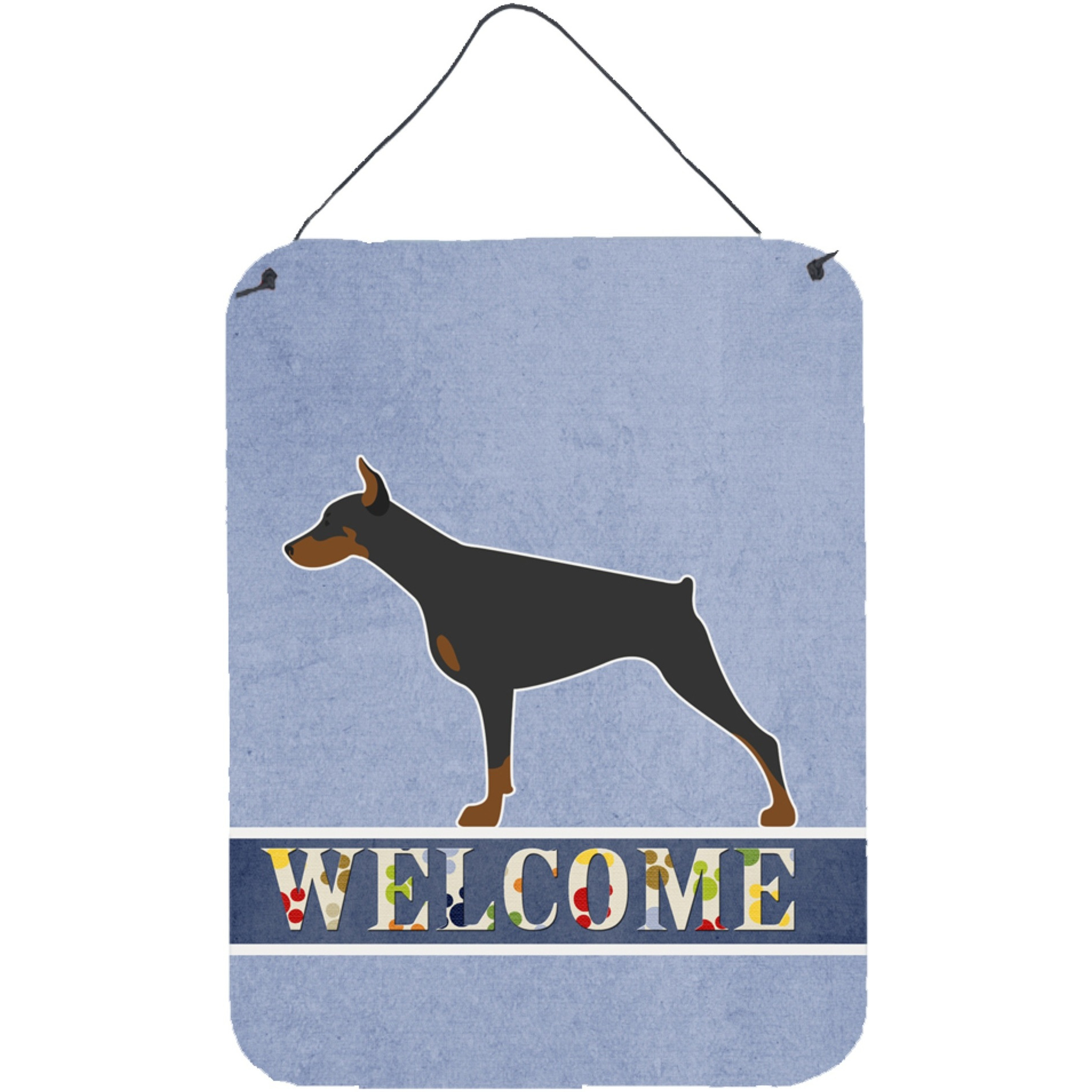 &quotCaroline's Treasures Doberman Pinscher Welcome Metal Print, 16 x 12, Multicolor"