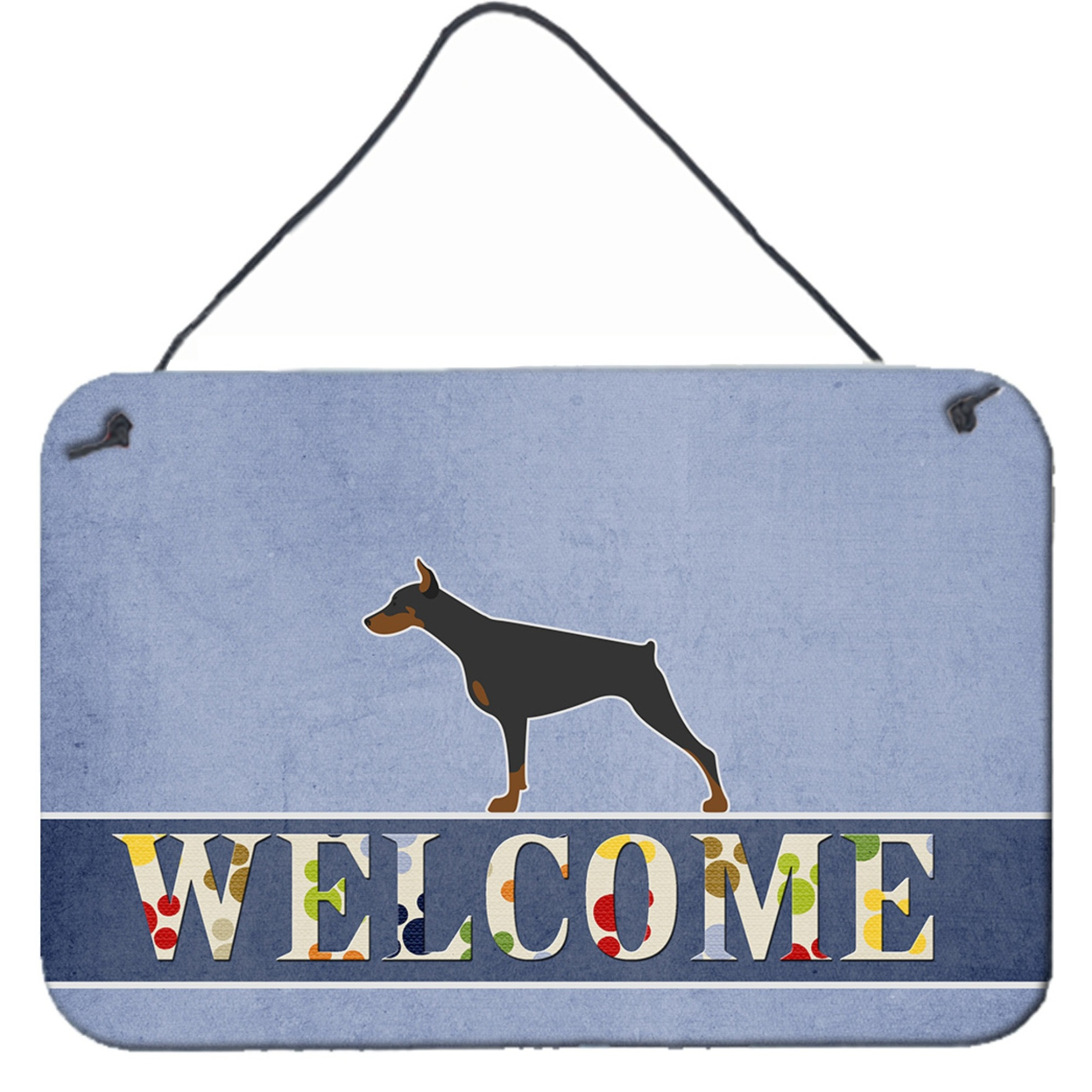 &quotCaroline's Treasures Doberman Pinscher Welcome Metal Print, 8 x 12"
